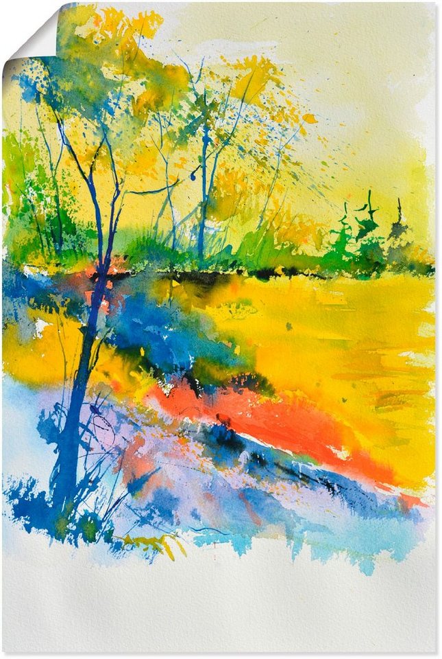 Artland Wandbild Landschaft im Sonnenlicht, Wald (1 St)