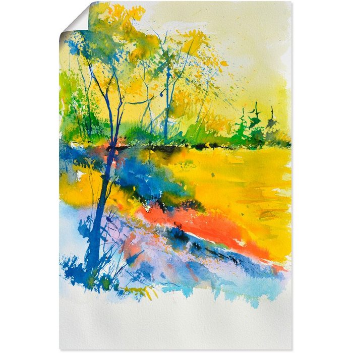 Artland Wandbild Landschaft im Sonnenlicht Wald (1 St) als Alubild Leinwandbild Wandaufkleber oder Poster in versch. Größen