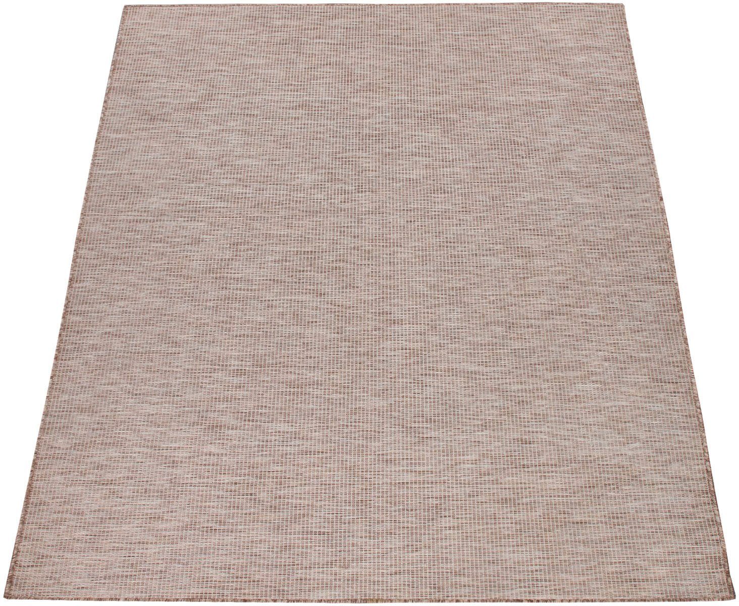 Flachgewebe, In- mm, 4 Sonset, Home, Outdoor rechteckig, Paco Höhe: Wohnzimmer Teppich geeignet, beige meliert, und