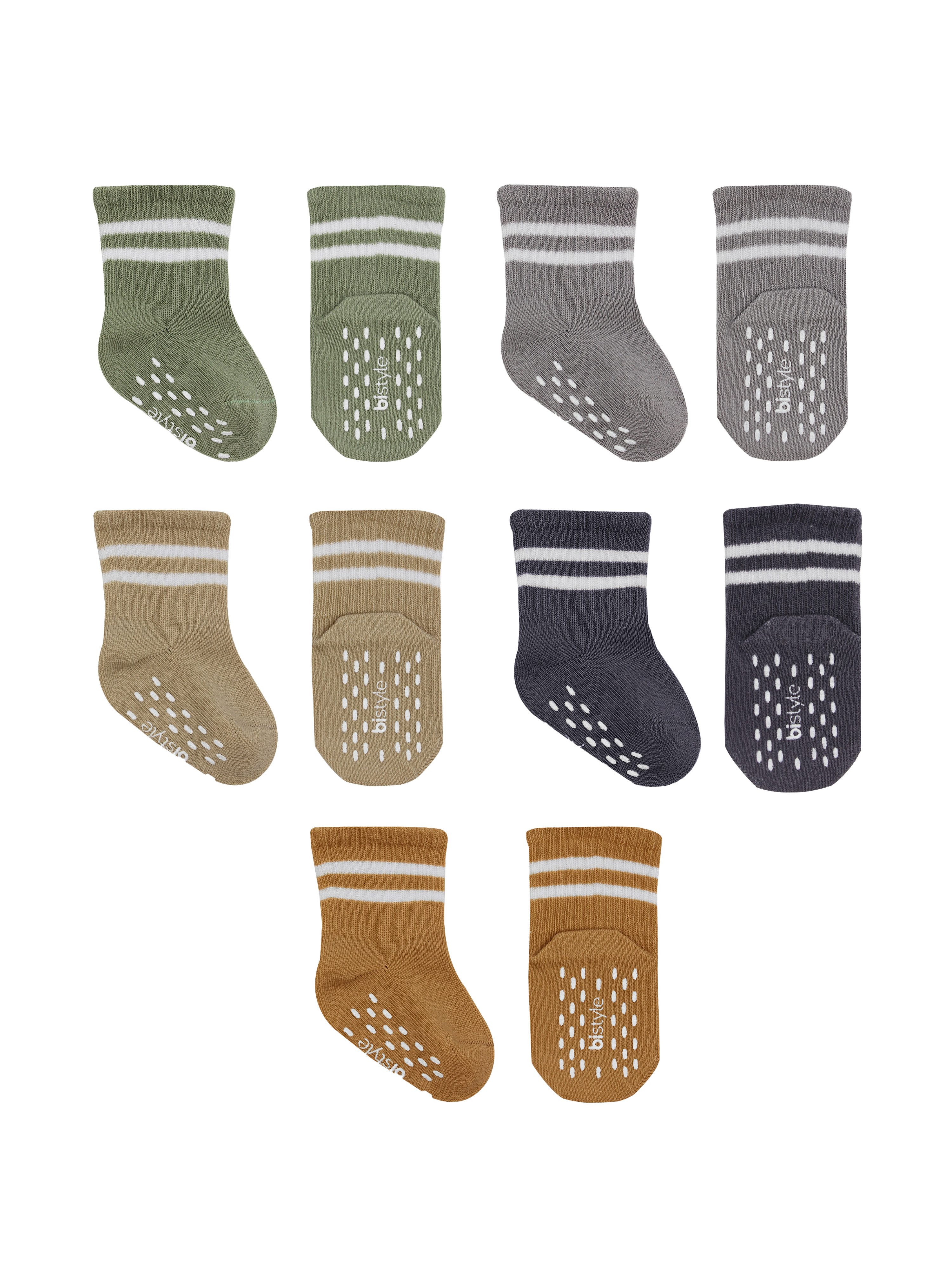 bistyle Basicsocken (5er Pack) ABS für Babys Jungen Mädchen Babysocken (Set, 5-Paar, 5er-Pack) Anti-Rutsch Bio-Baumwolle GOTS ohne drückende Naht 6 Monate - 3 J – Bild 2 von 4