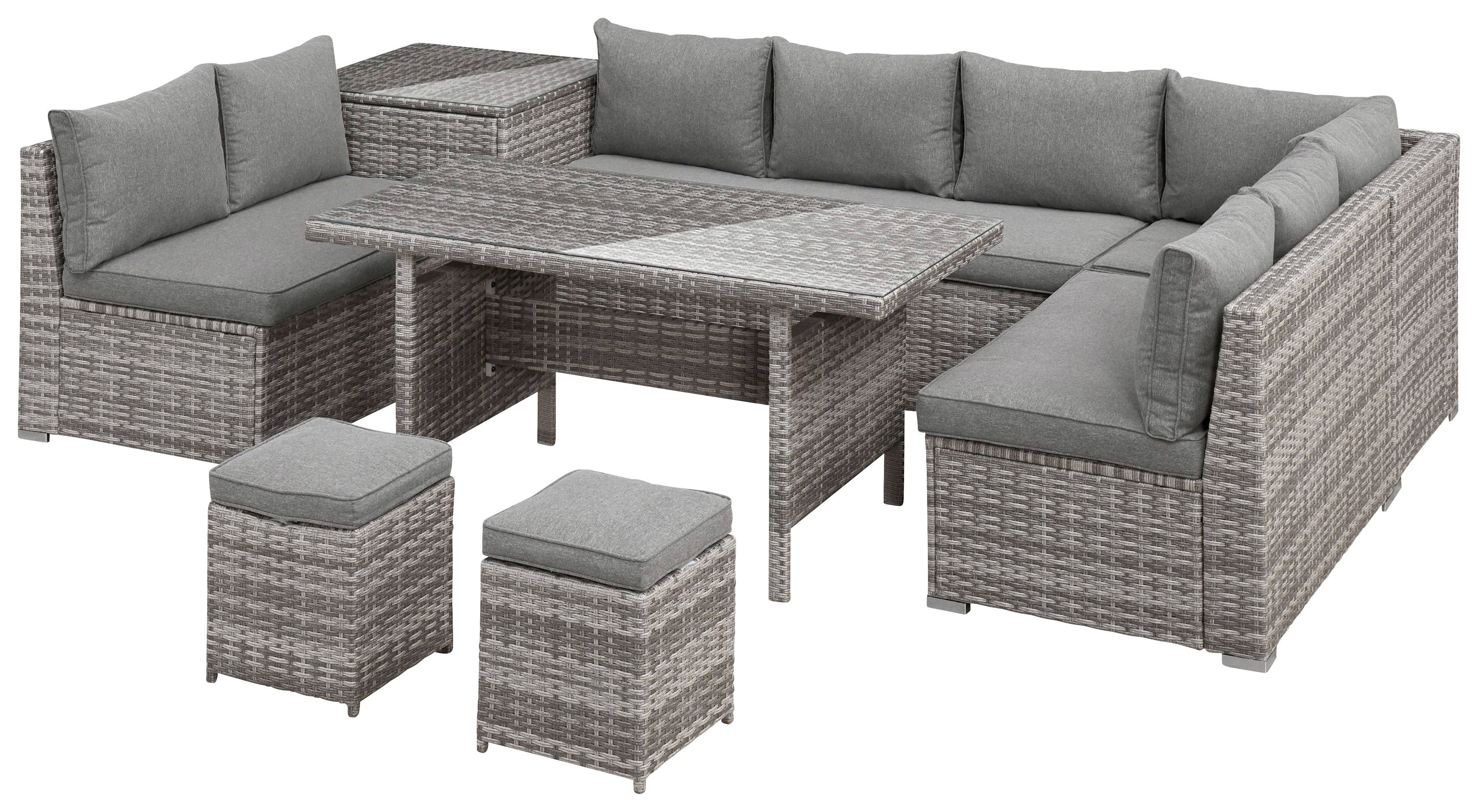 KONIFERA Gartenlounge-Set Kalamos, (Set, 23-tlg., 3er-Sofa, 2x 2er Sofa, Ec günstig online kaufen