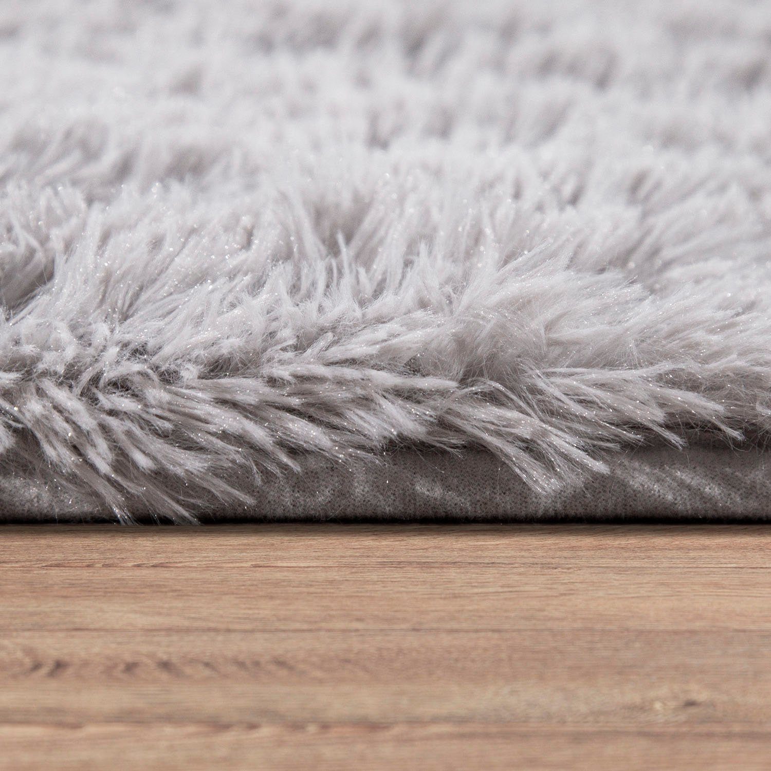 Paco Home Hochflor-Teppich Silky 591, rechteckig, Höhe: 37 mm, Uni-Farben, besonders weich und kuschelig, Wohnzimmer – Bild 4 von 5