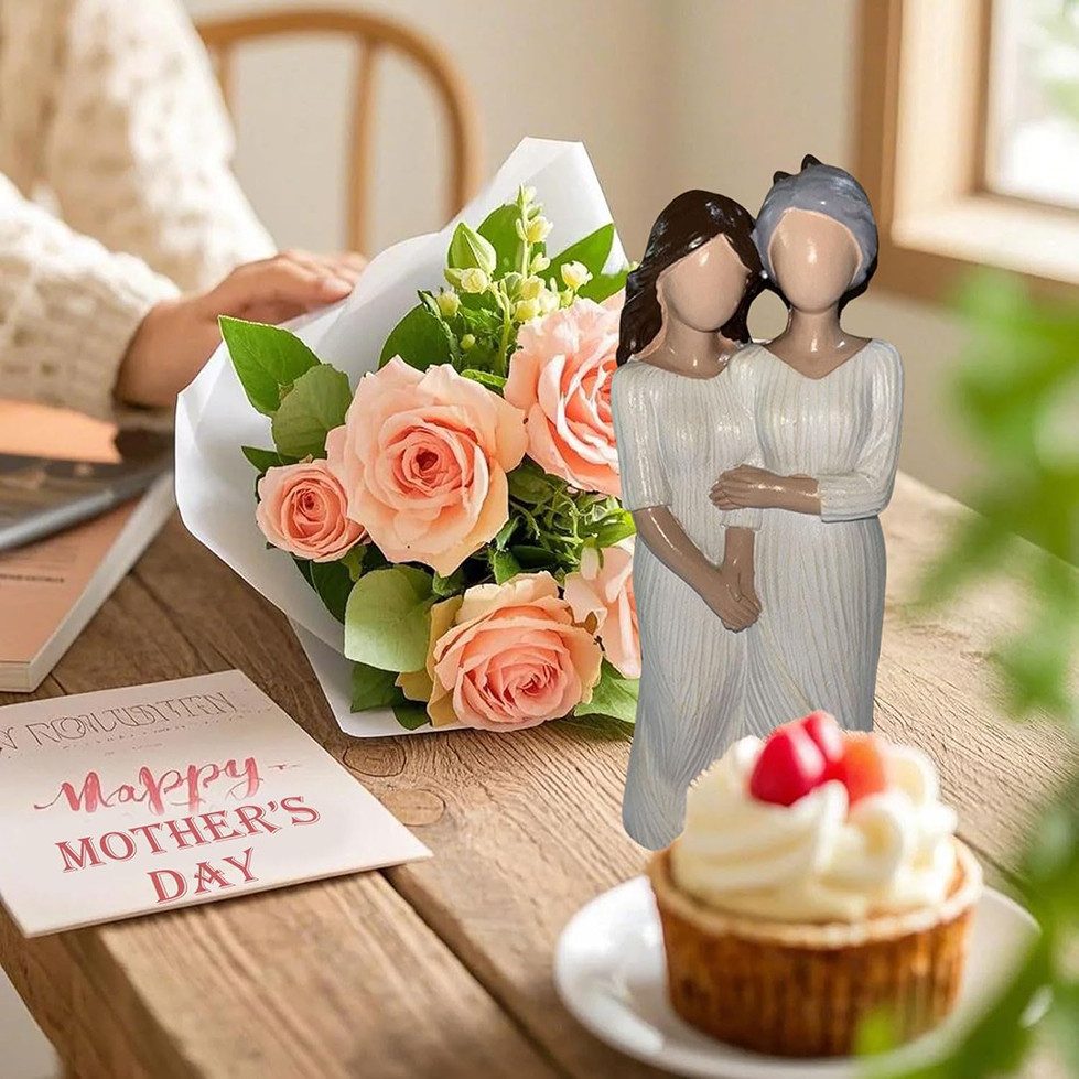 Coonoor Dekofigur Geschenk zum Muttertag Mutter-Tochter Skulptur Resin Deko günstig online kaufen