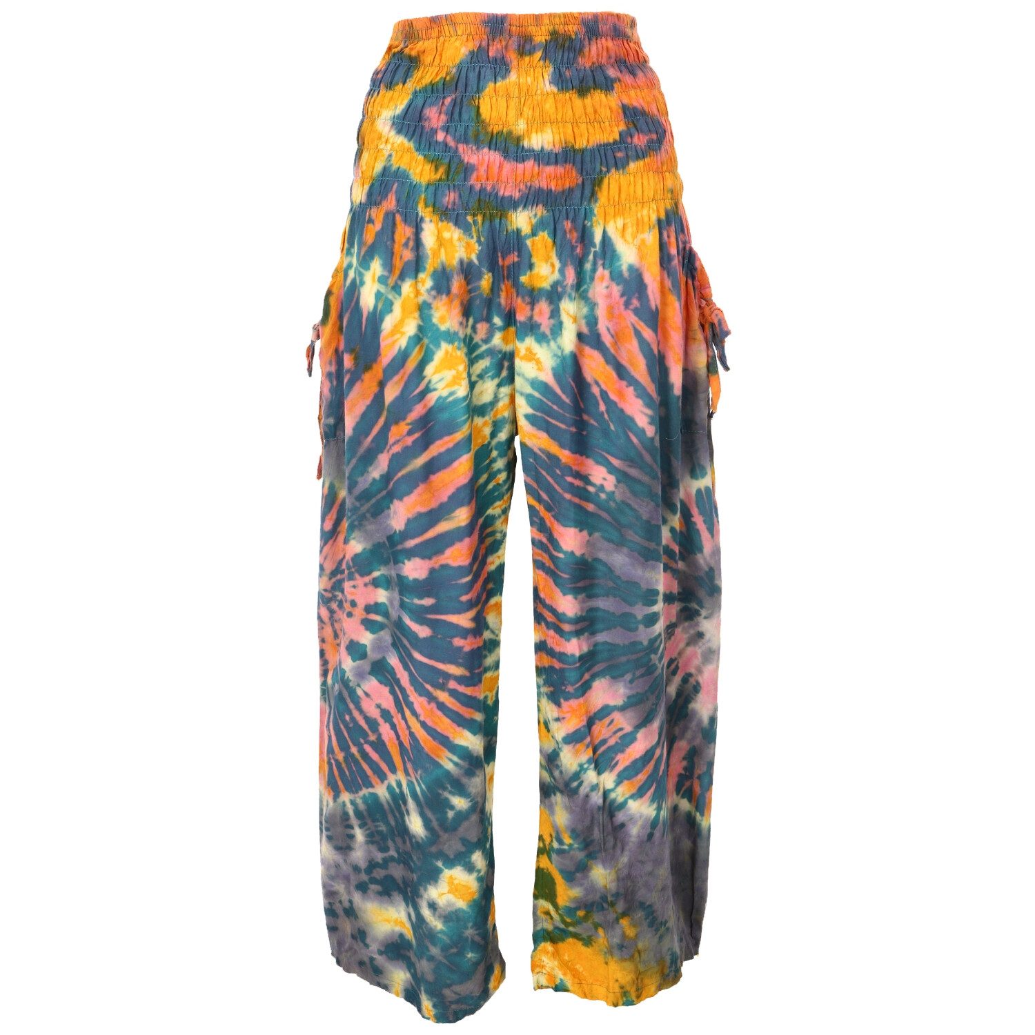 Guru-Shop Relaxhose Farbenfrohe Batikhose, Boho Palazzohose, günstig online kaufen