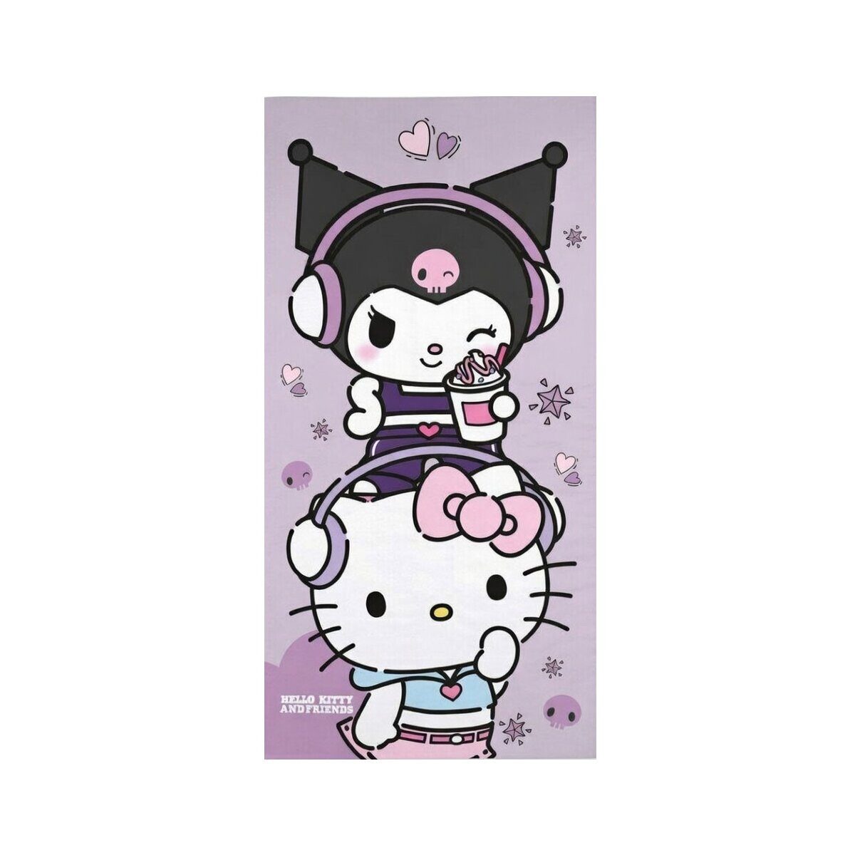 Hello Kitty Badetücher Hello Kitty Best Friend Strandtuch 70x140, 100% Polyester (1-St)