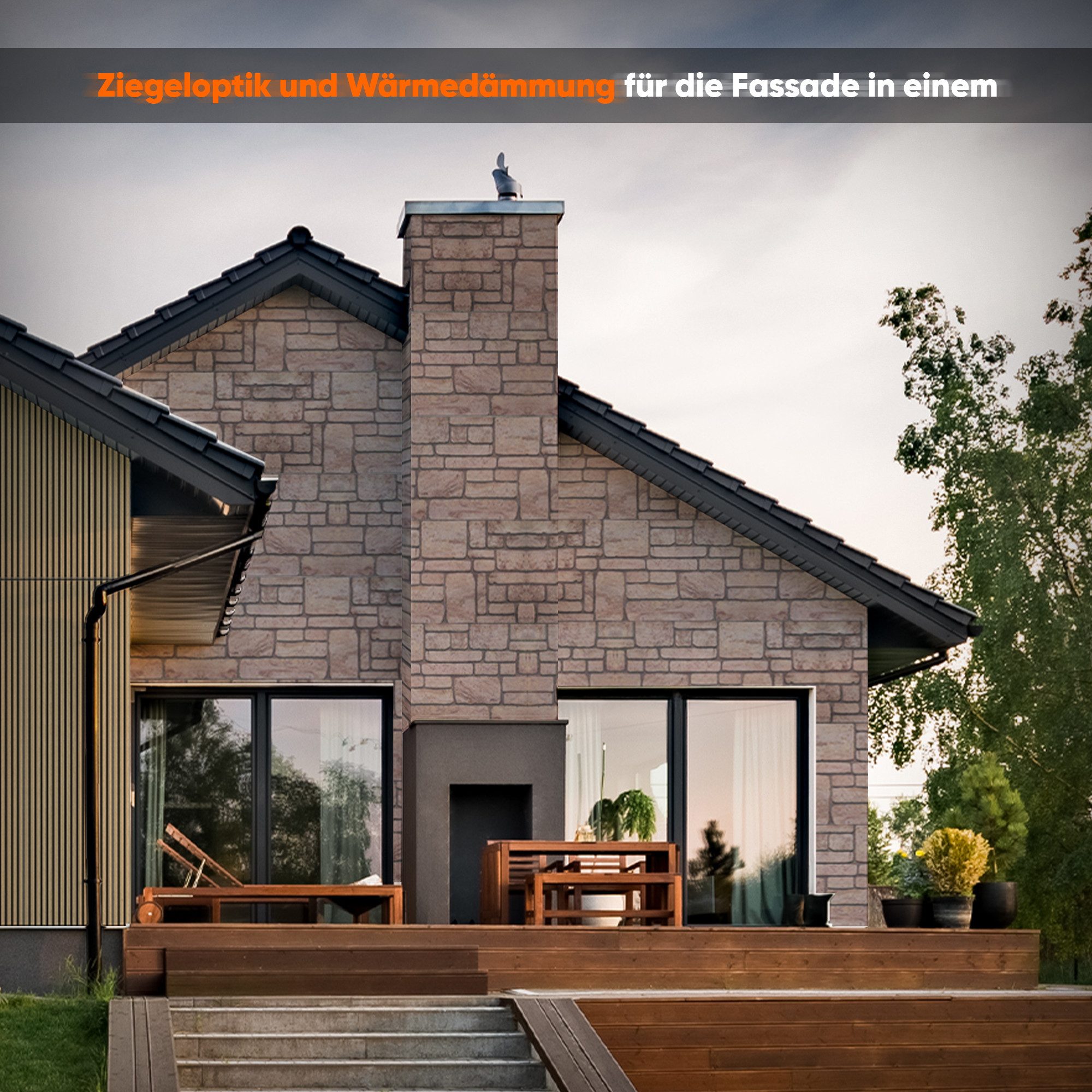 IZODEKOR 3D Wandpaneel EPS Styropor Wandverkleidung in Steinoptik – für Innen & Außen, BxL: 50x100 cm, 0,50 qm, (1er- oder 10er-Set, optional mit 4 Montageklebe – Bild 5 von 5