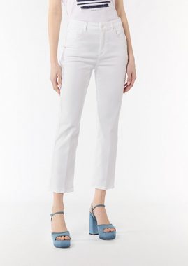 comma casual identity Stoffhose Regular Fit: Cropped Jeans mit Flared Leg Garment Dye