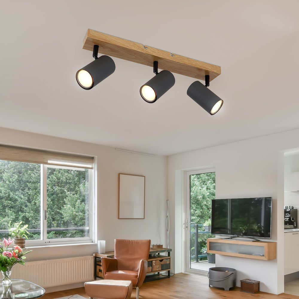 GLOBO LIGHTING Deckenspot, Leuchtmittel nicht inklusive, Deckenleuchte schwenkbar Spotleiste Wohnzimmer 3 Flammig Deckenlampe