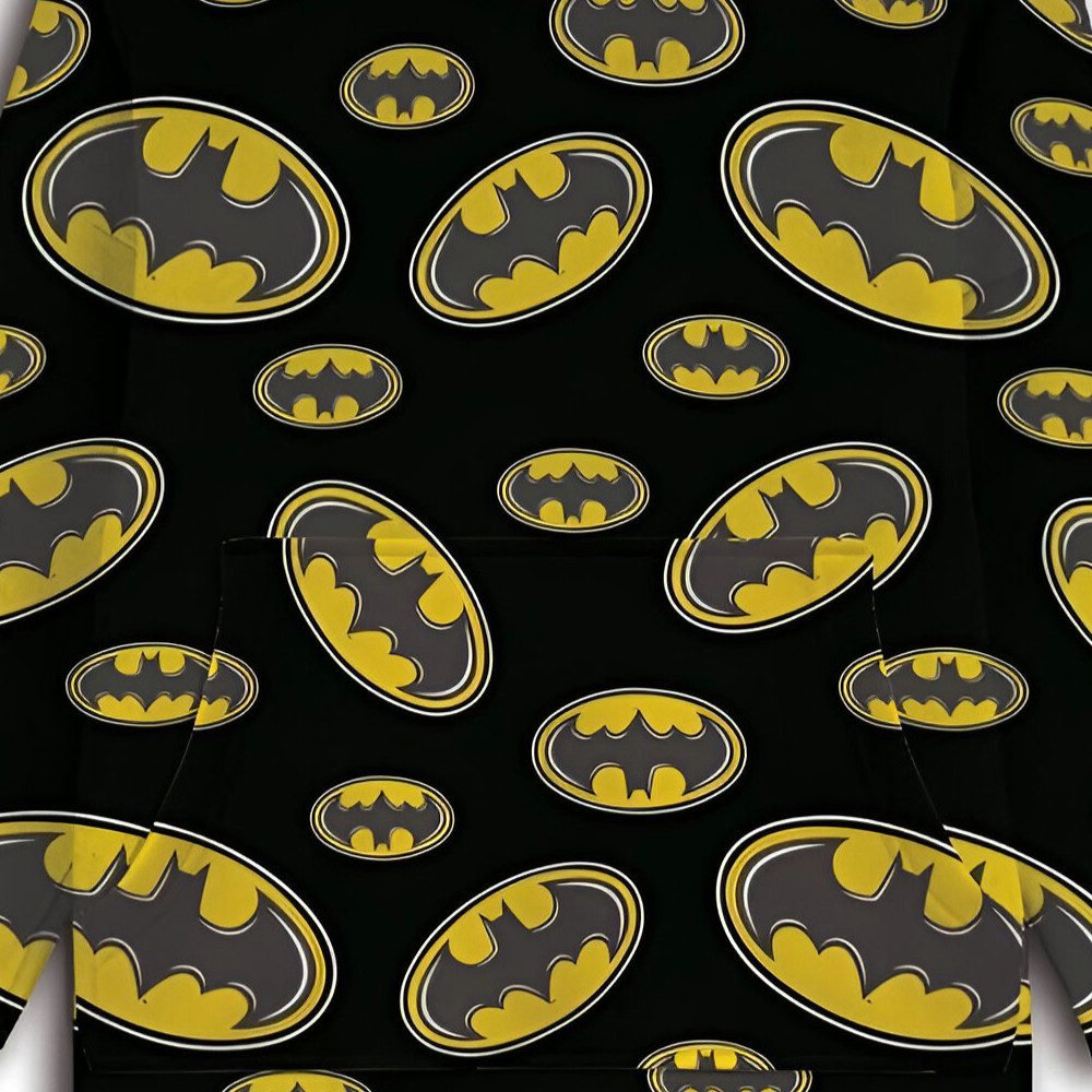 DC Comics Sweatponcho Batman Herren Kuschelponcho mit Ärmeln Kapuze Tasche XS-L Gr. XS bis L Onesize