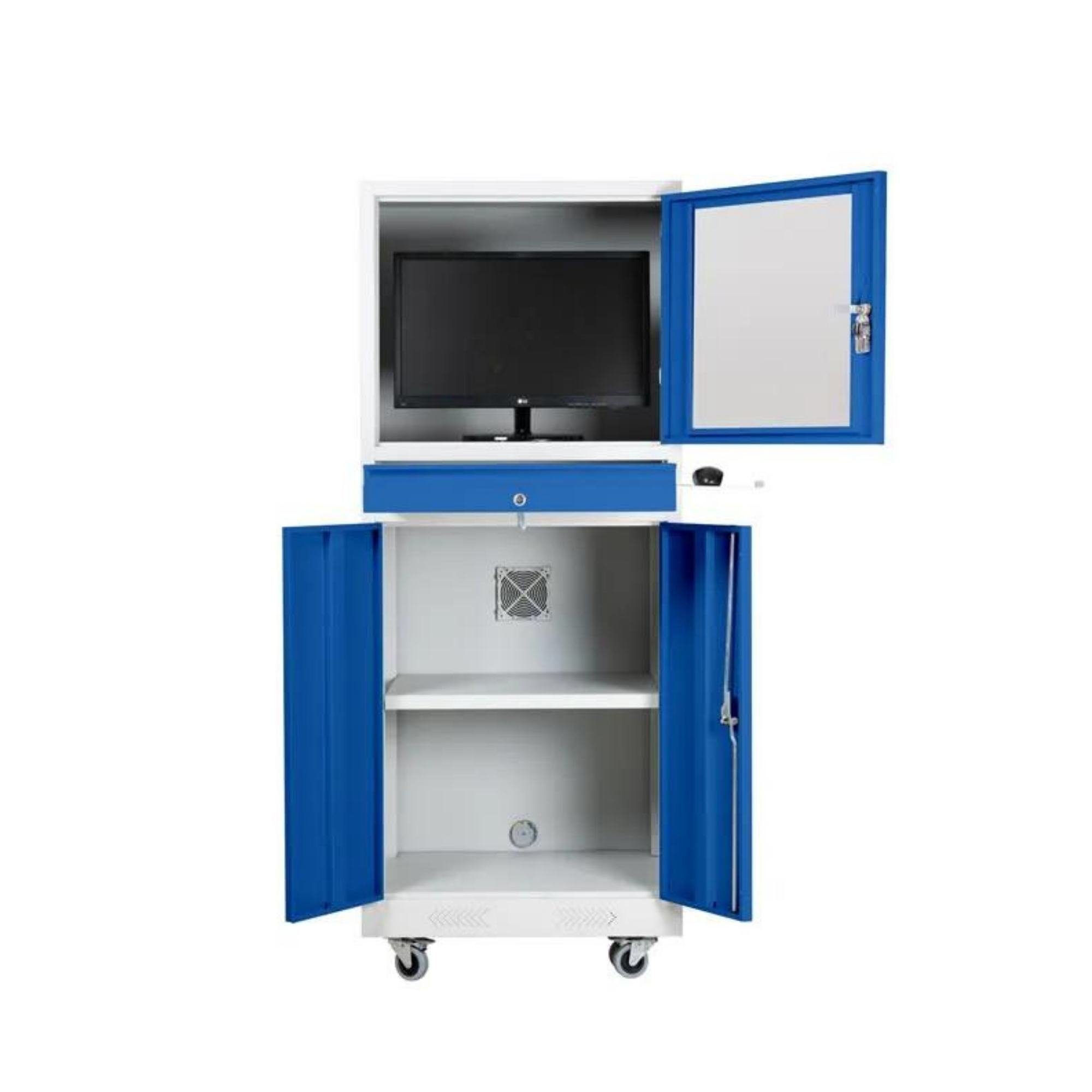 PROREGAL® Computerschrank Industrie-PC-Schrank Bear, HxBxT 170x68x60cm, Grau