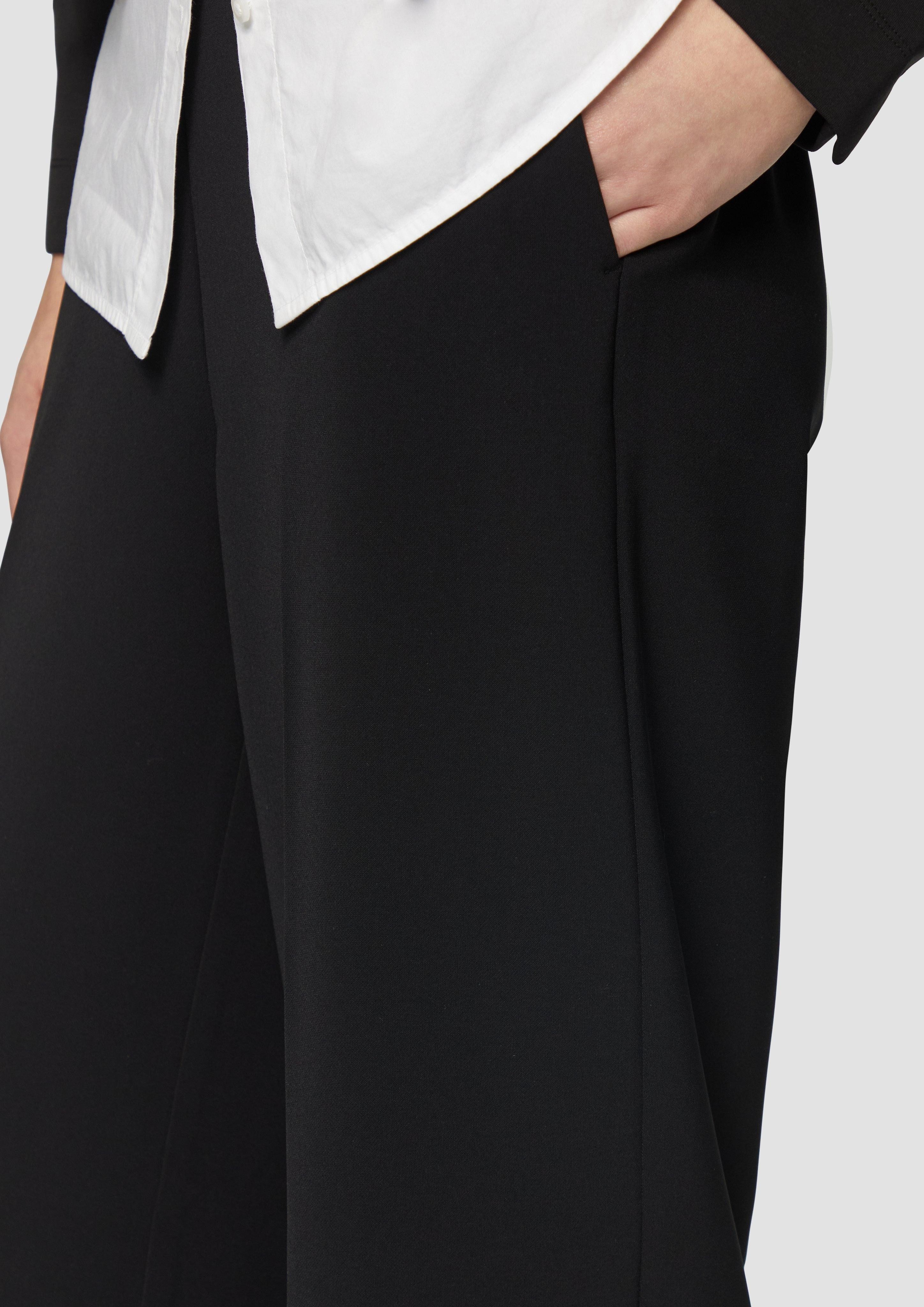 s.Oliver Stoffhose Wide-Leg-Hose mit elastischem Bund günstig online kaufen