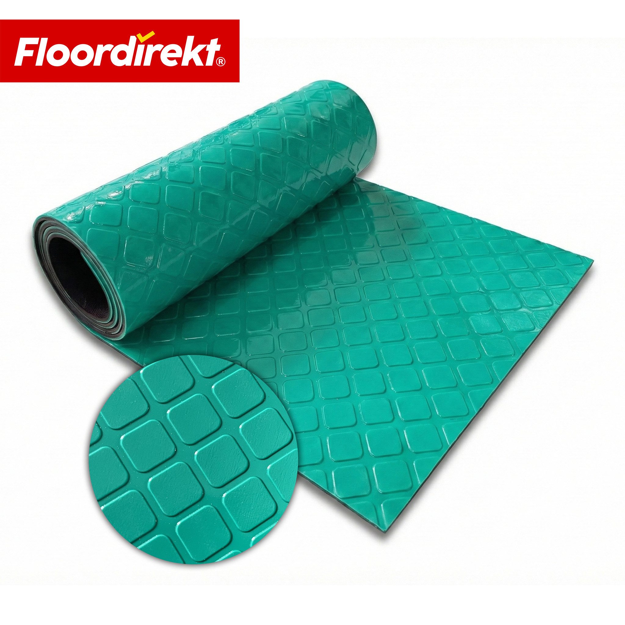 Floordirekt Vinylboden PVC-Bodenbelag Quadrat-Optik Check Quadra 110 cm Breite rutschfest, Abriebarm & langlebig, vielseitig einsetzbar