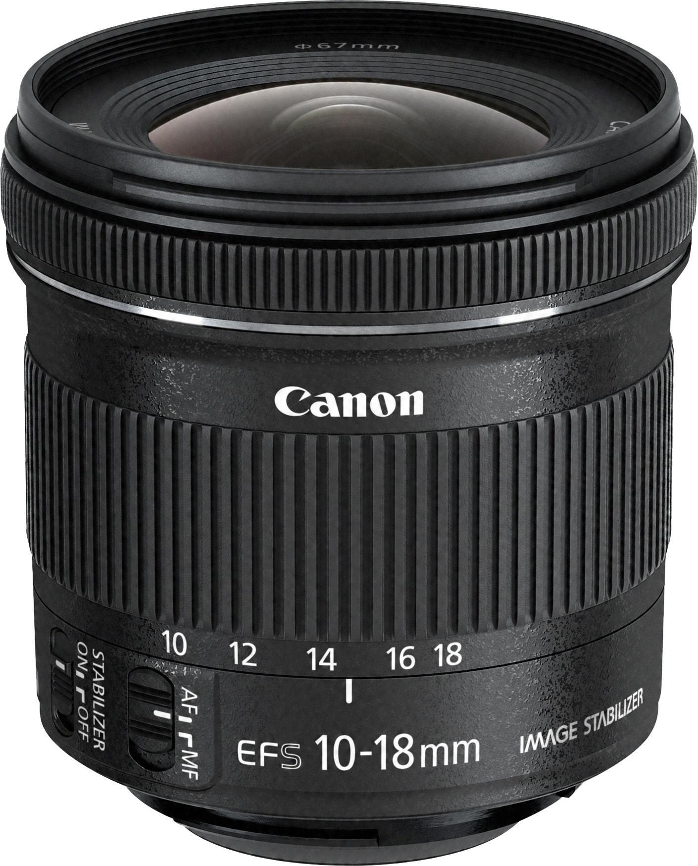 Canon EF-S 10-18mm f/4.5-5.6 IS STM Zoomobjektiv, (Passend für Canon EOS EF-S System Kameras (z.B. EOS 250D)