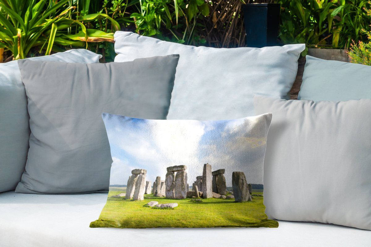 MuchoWow Polyester, Dekokissen Outdoor-Dekorationskissen, Stonehenge Dekokissenbezug, in England, Kissenhülle