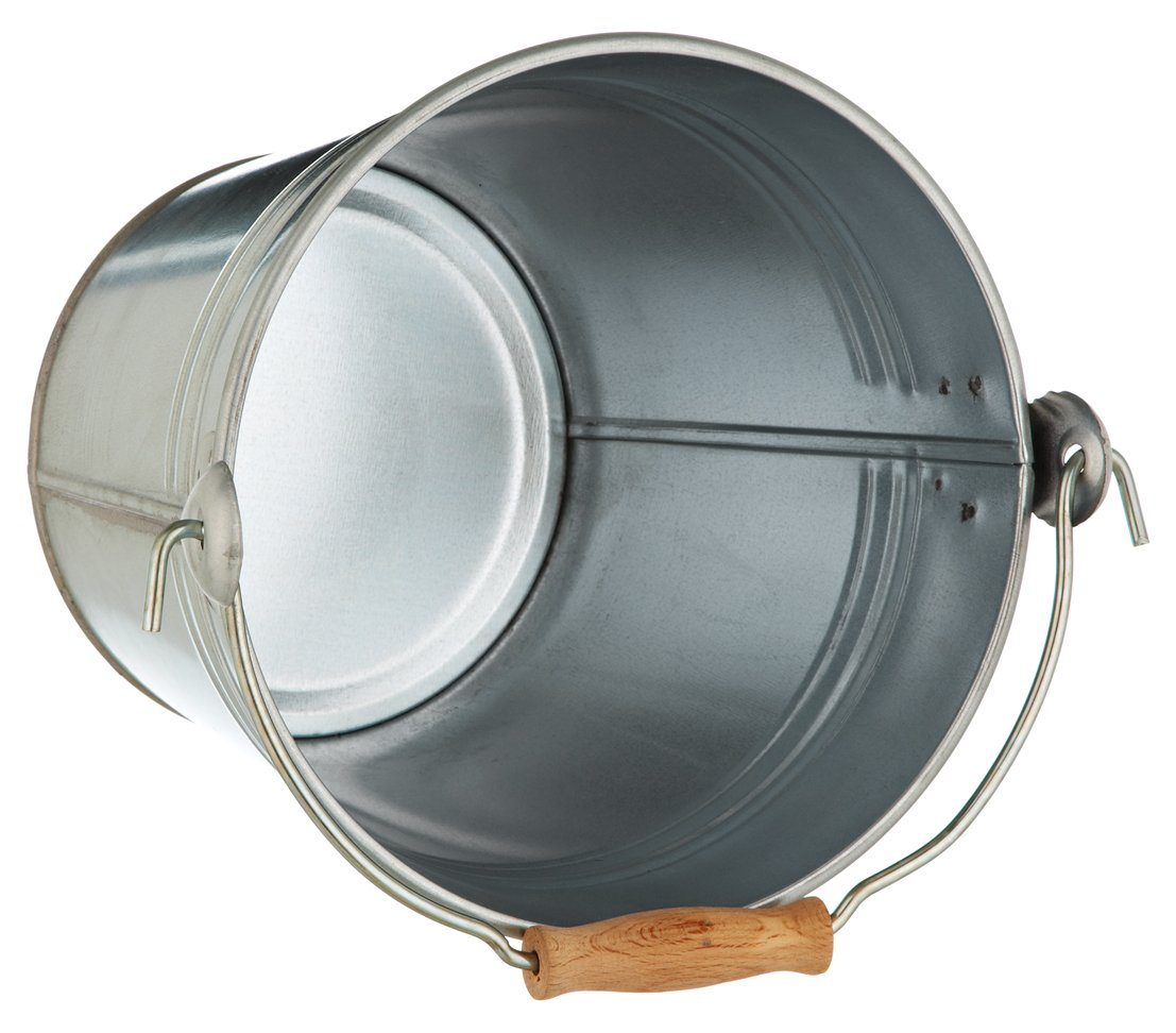 Dehner Blumentopf Zinkeimer mit Henkel, silber
