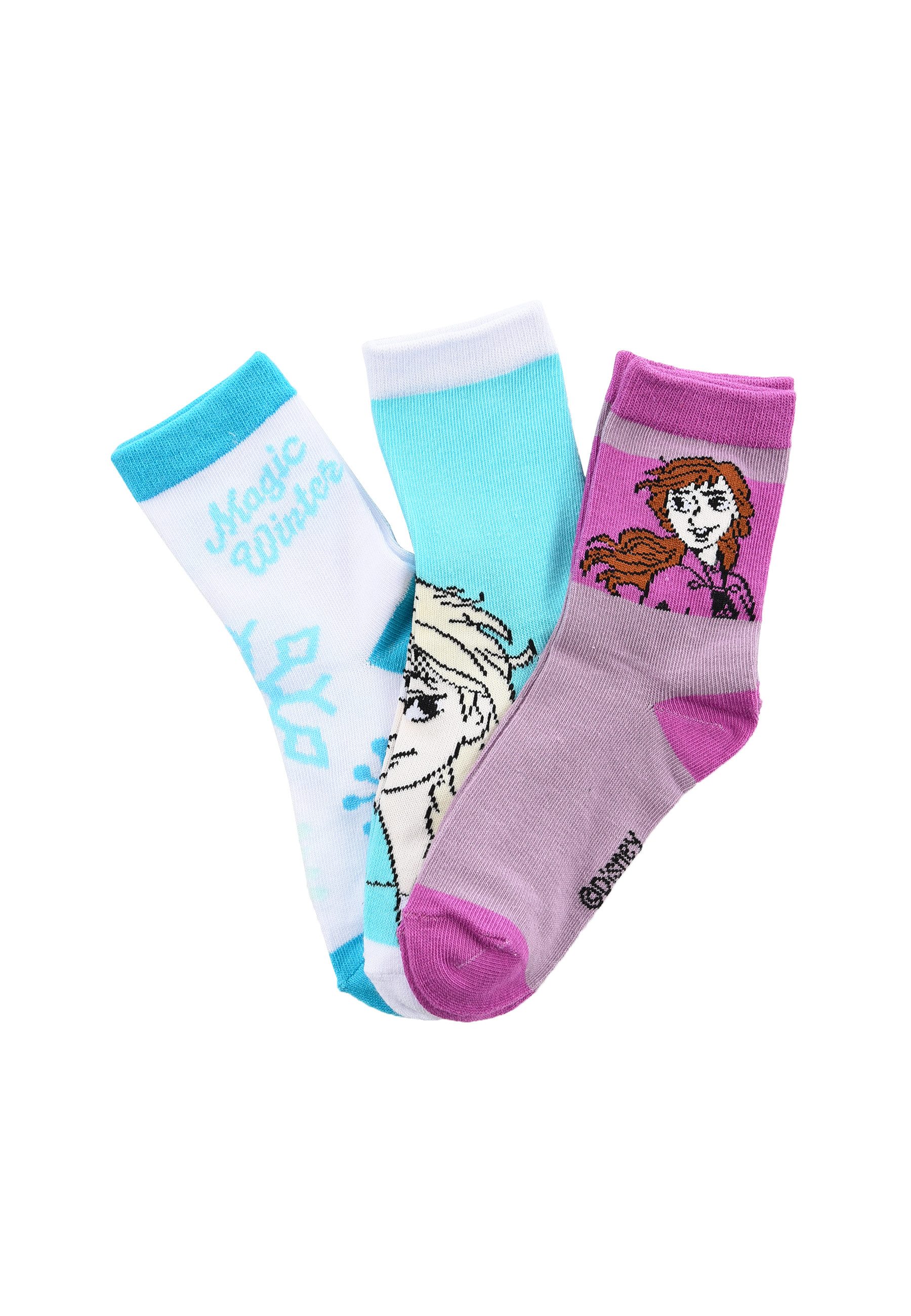 Disney Frozen Socken Disney Socken Mädchen 6er Pack Elsa Anna (6-Paar)
