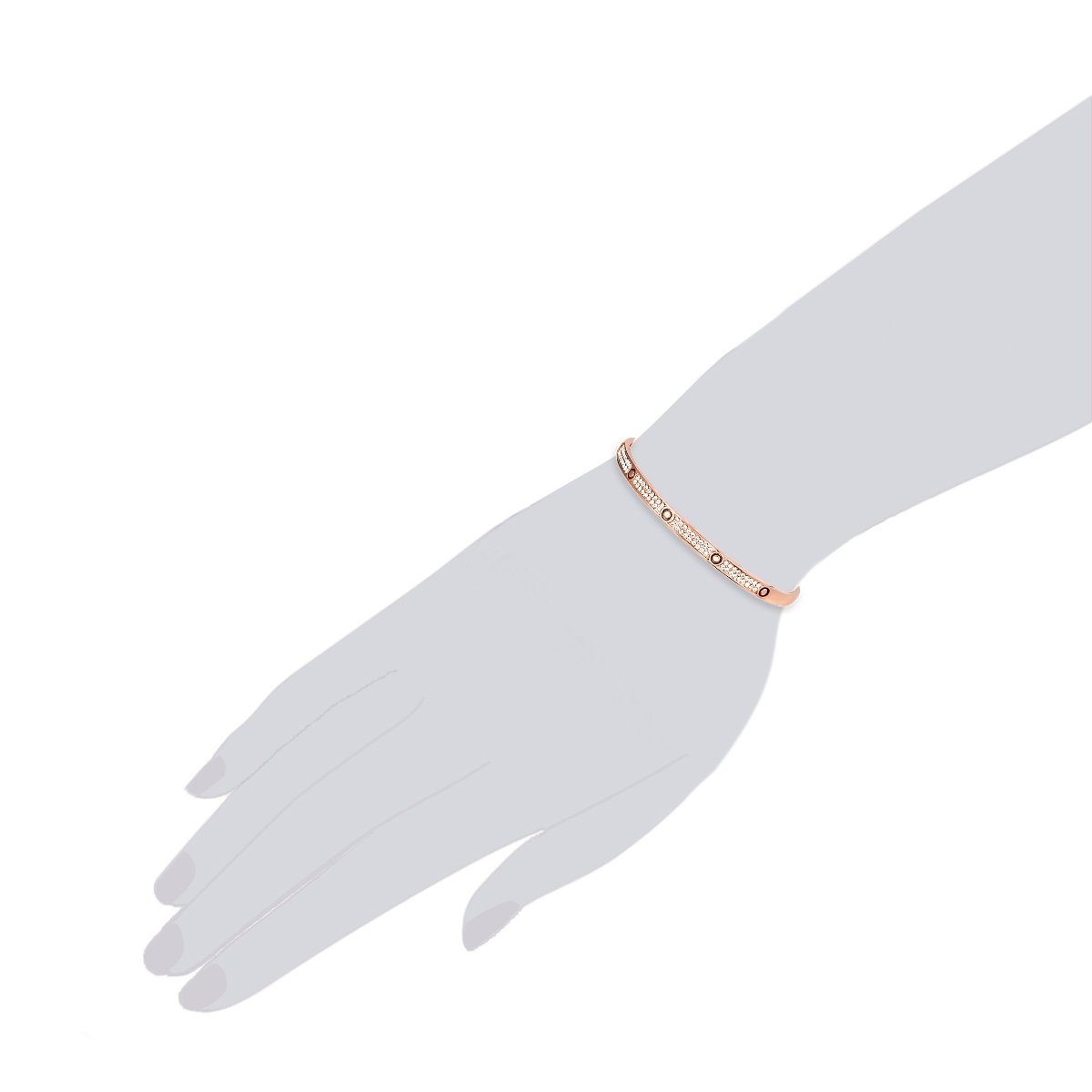 Jane & Kristall Armband Armband Lulu roségold weiß