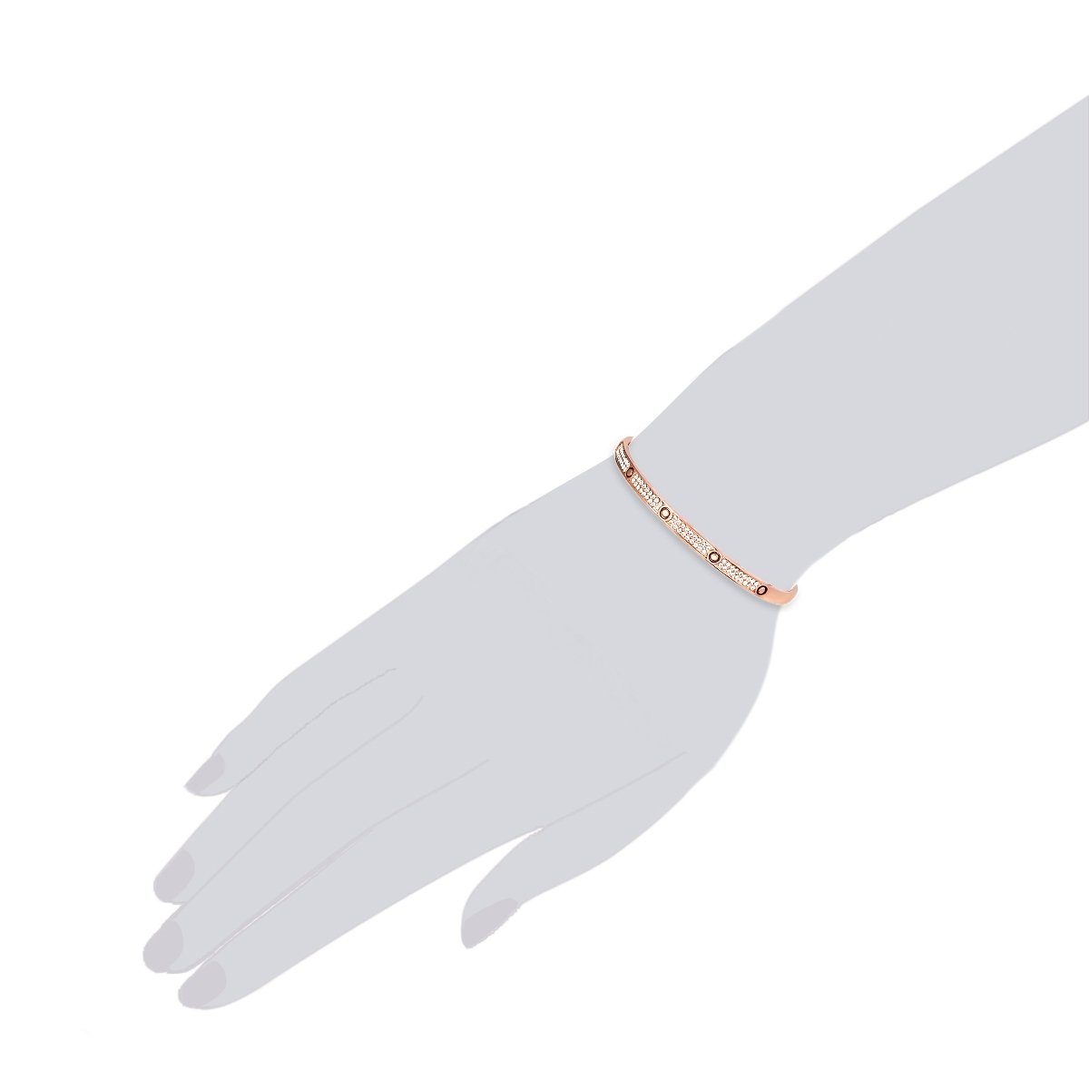 Lulu & Jane Armband roségold, mit Crystal