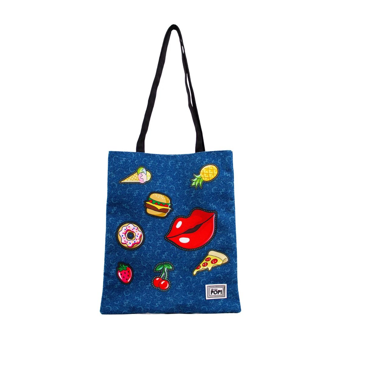 Oh My Pop! Shopper - Patches mehrfarbig Tragetasche mit Schultergriffen 33 x 40 cm (1-tlg)