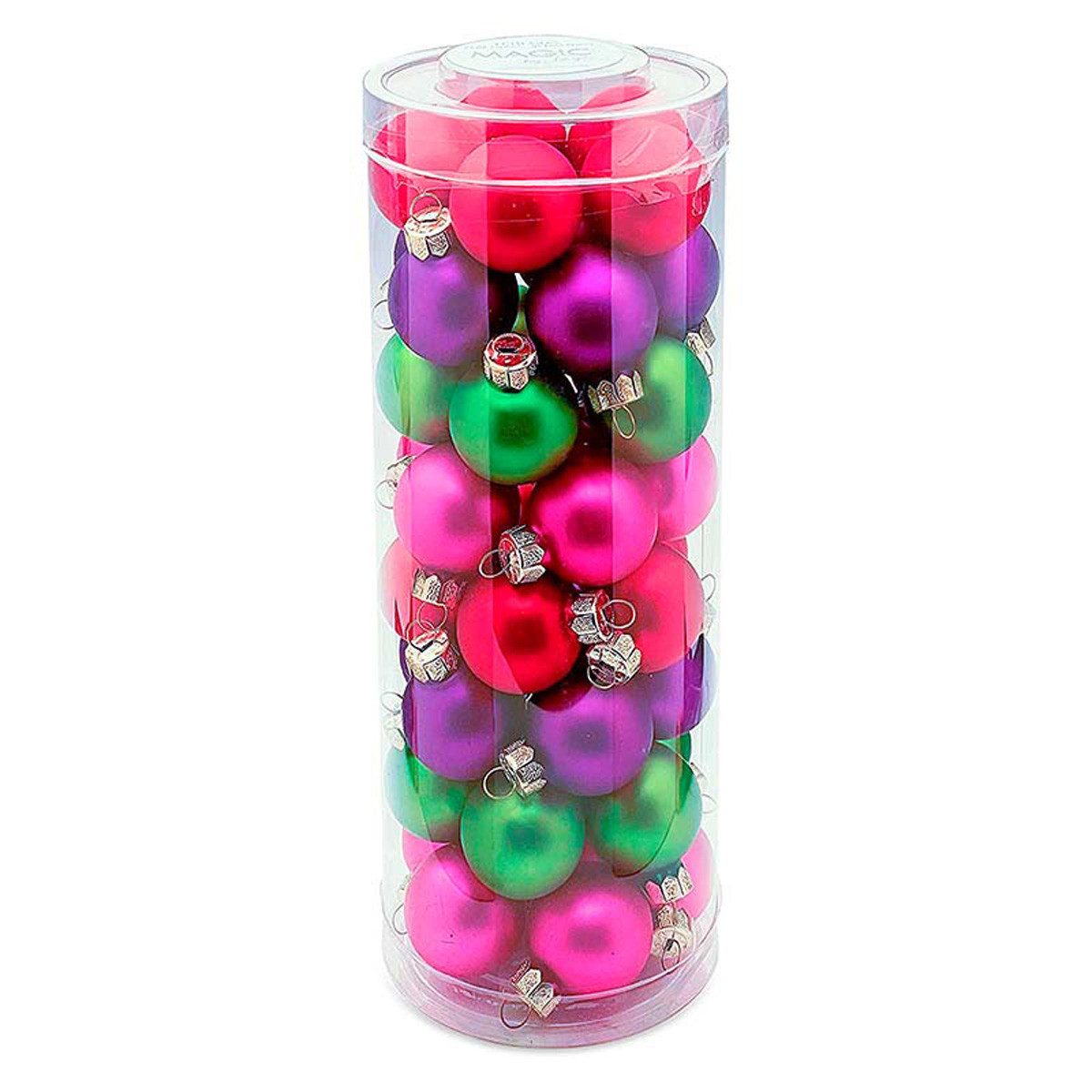INGE-GLAS® Weihnachtsbaumkugel Новогодние шары Happy Xmas, Ø 3 cm, 40 Stück