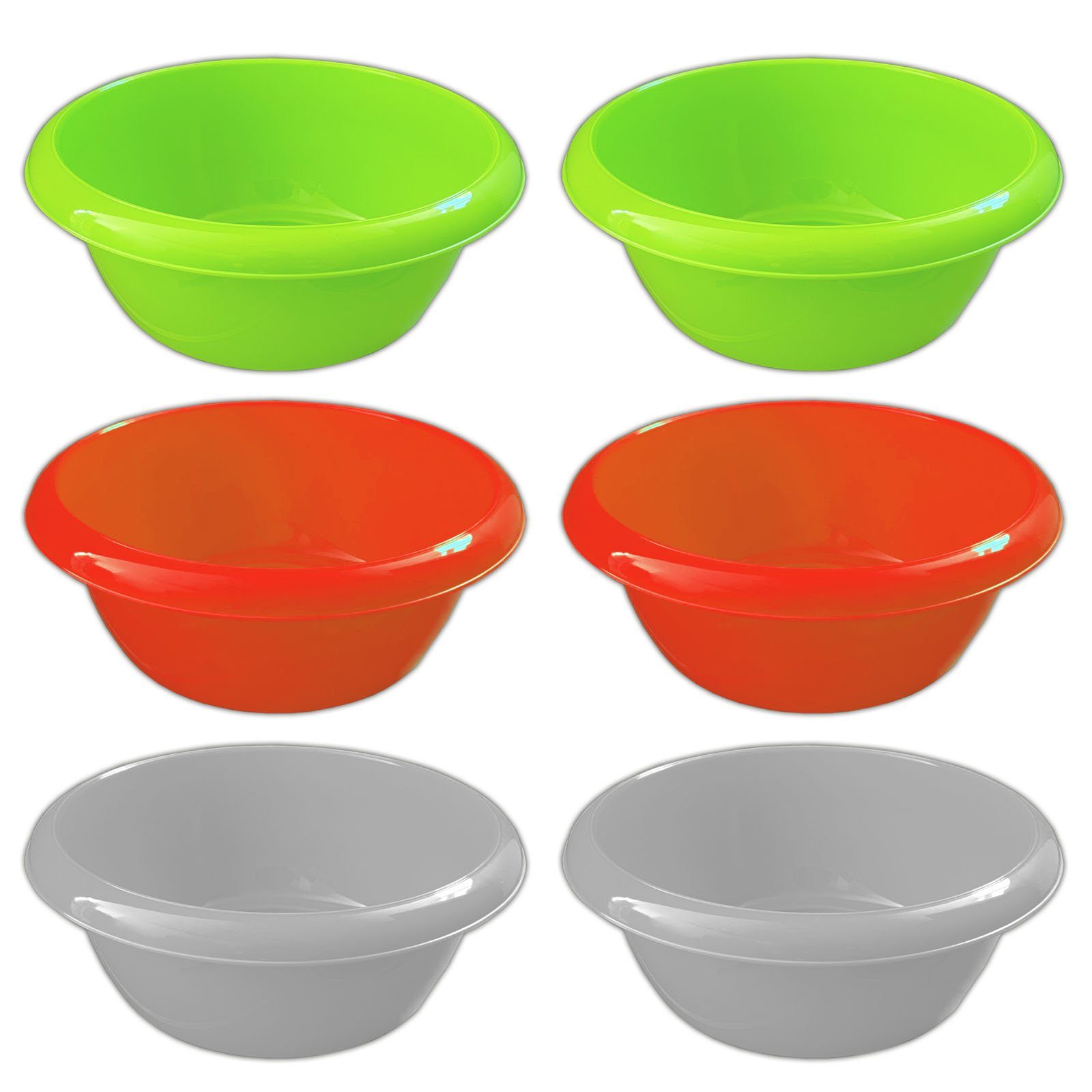HAC24 Schüssel Plastikschüssel Kunststoffschüssel Servierschüssel, Kunststoff, (Set, 6-tlg), 1,1 Liter
