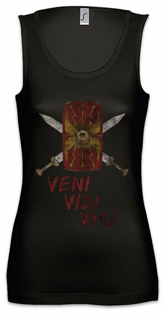 Tanktop Veni Vidi Vici Shield Ärmelloses Damen T-Shirt Rom Romanum Rome Julius