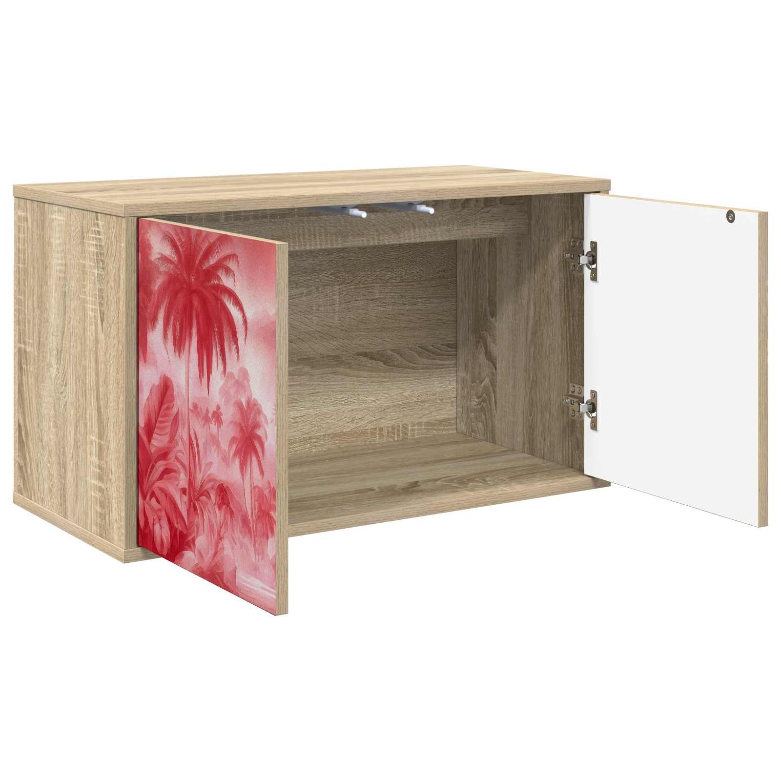vidaXL TV-Schrank Wandmontierter TV-Schrank AACHEN 69 x 33 x 40 cm Sonoma-Eiche (1-St)