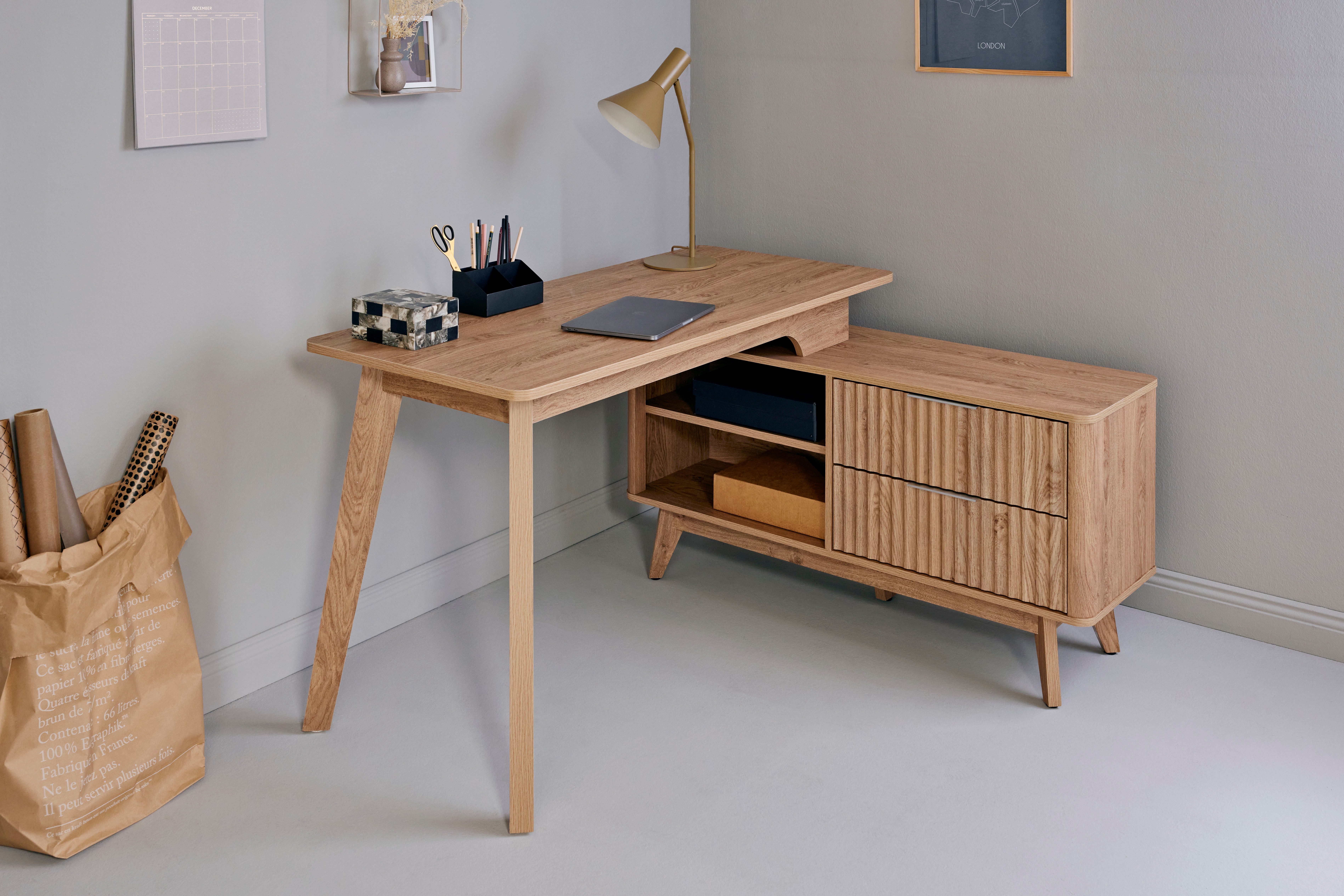 Jahnke Eckschreibtisch WAVE C 150 E (1-St), Eckschreibtisch, Fronten in Wel günstig online kaufen