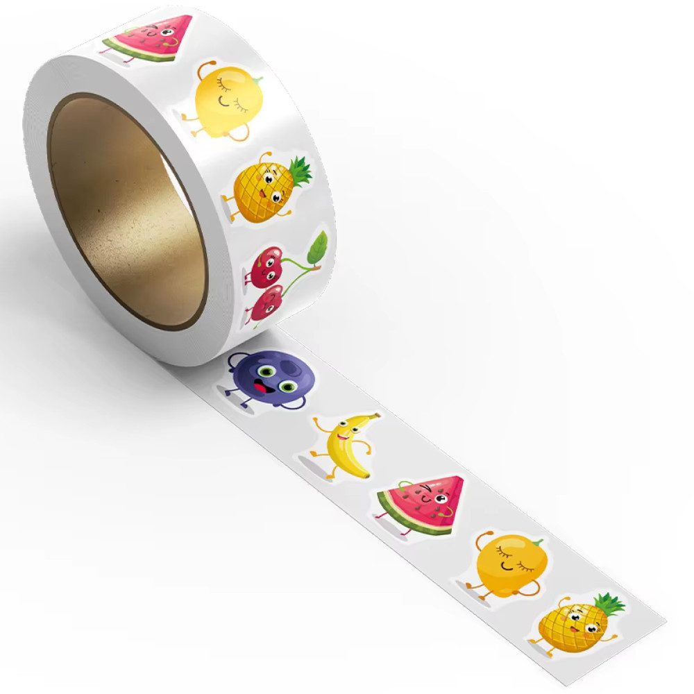 Ware aus aller Welt Aufkleber 500 Obst Sticker Geschenkaufkleber selbstklebend Vorratshaltung, (500tlg)