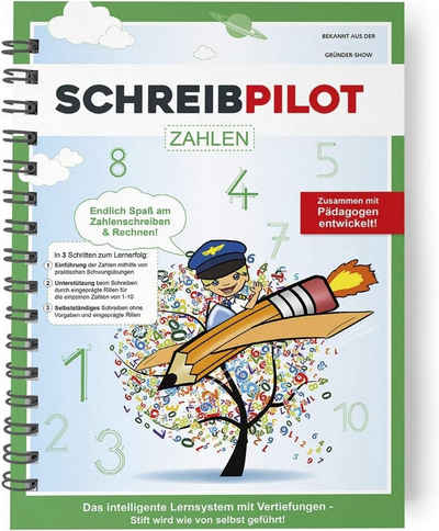 SCHREIBPILOT Konferenzmappe Schreibpilot Heft Zahlen mit Bleistift und Radiergummi - DIN-A4.