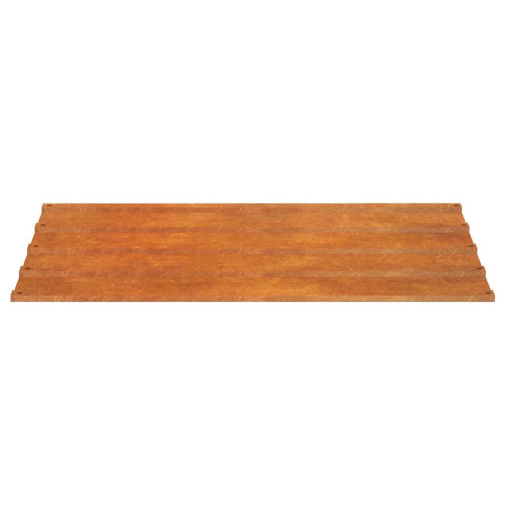 vidaXL Deckenplatten Dachplatten 12 Stk. Rostig 100x44 cm Cortenstahl, (12-tlg)