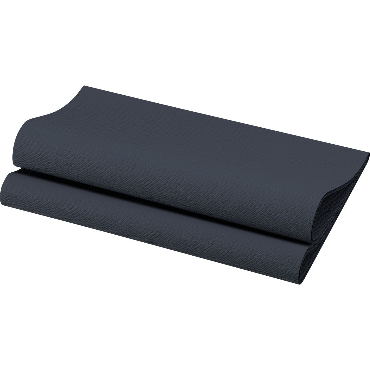 Duni Stoffserviette Duni Bio-Dunisoft 60er Pack Servietten Schwarz 40x40 cm, 1/4 Falz