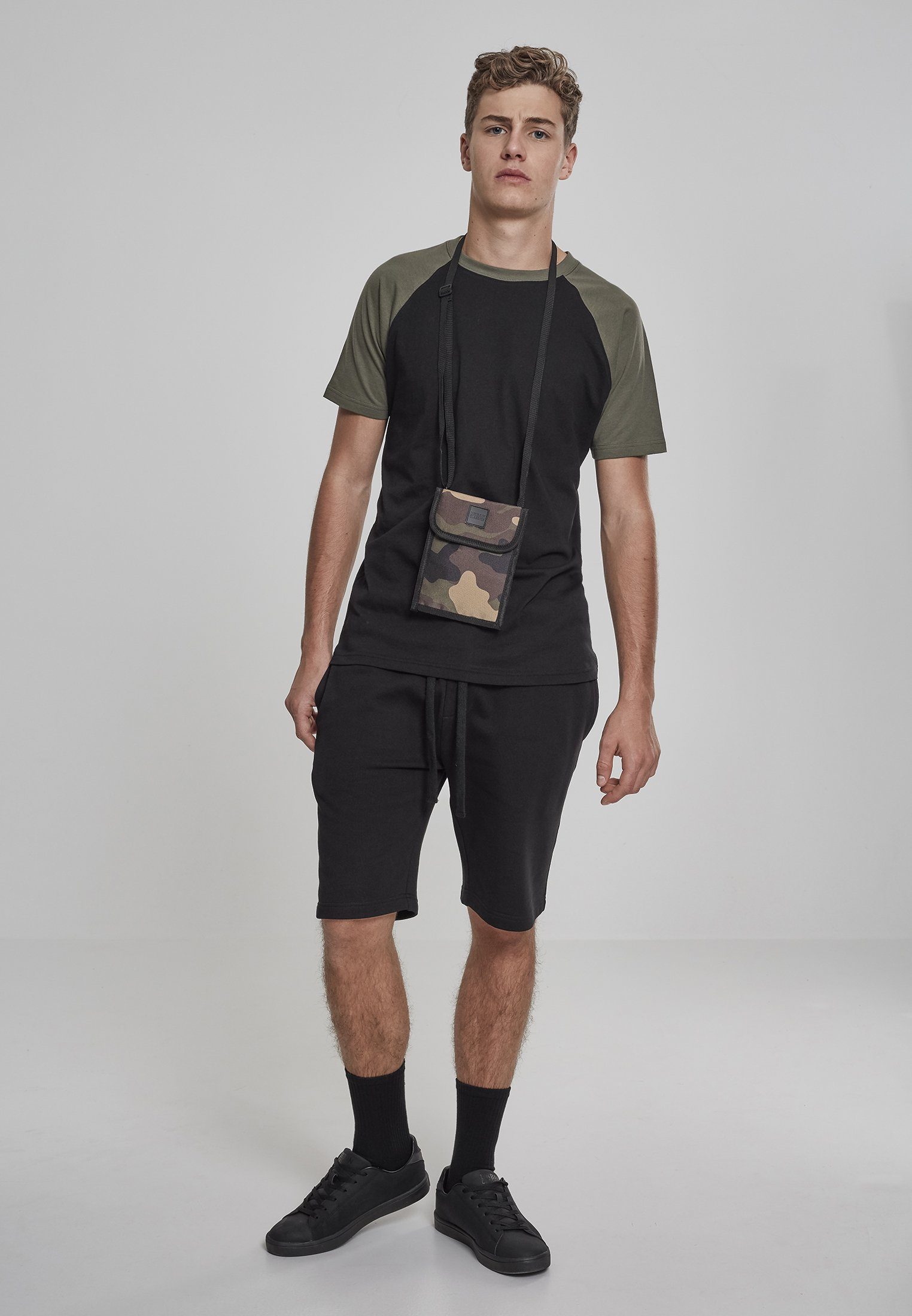 URBAN CLASSICS T-Shirt Herren (1-tlg) Raglan Tee Contrast black