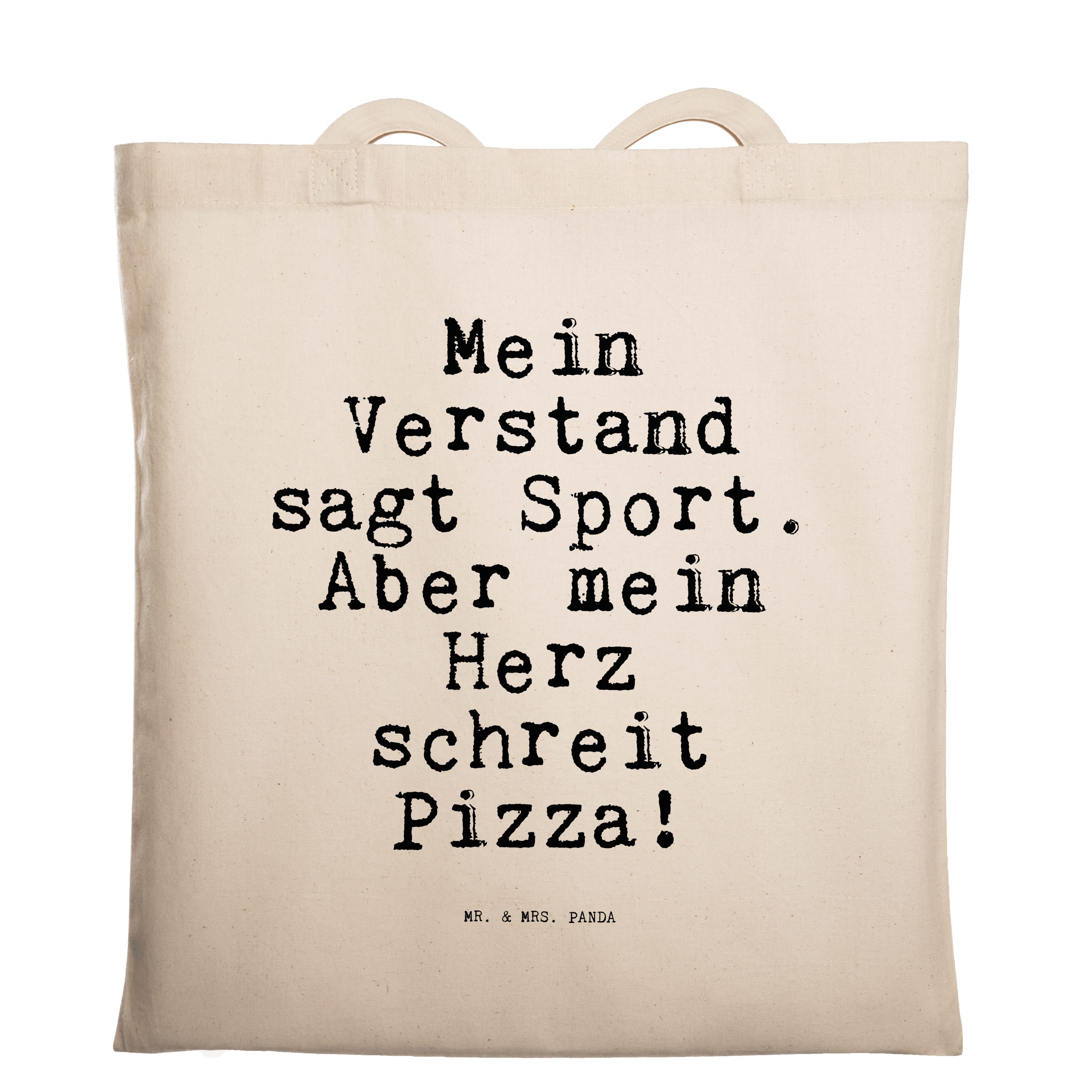 Mr. & Mrs. Panda Tragetasche Mein Verstand sagt Sport.... - Transparent - Geschenk, Spruch, Zitate (1-tlg)