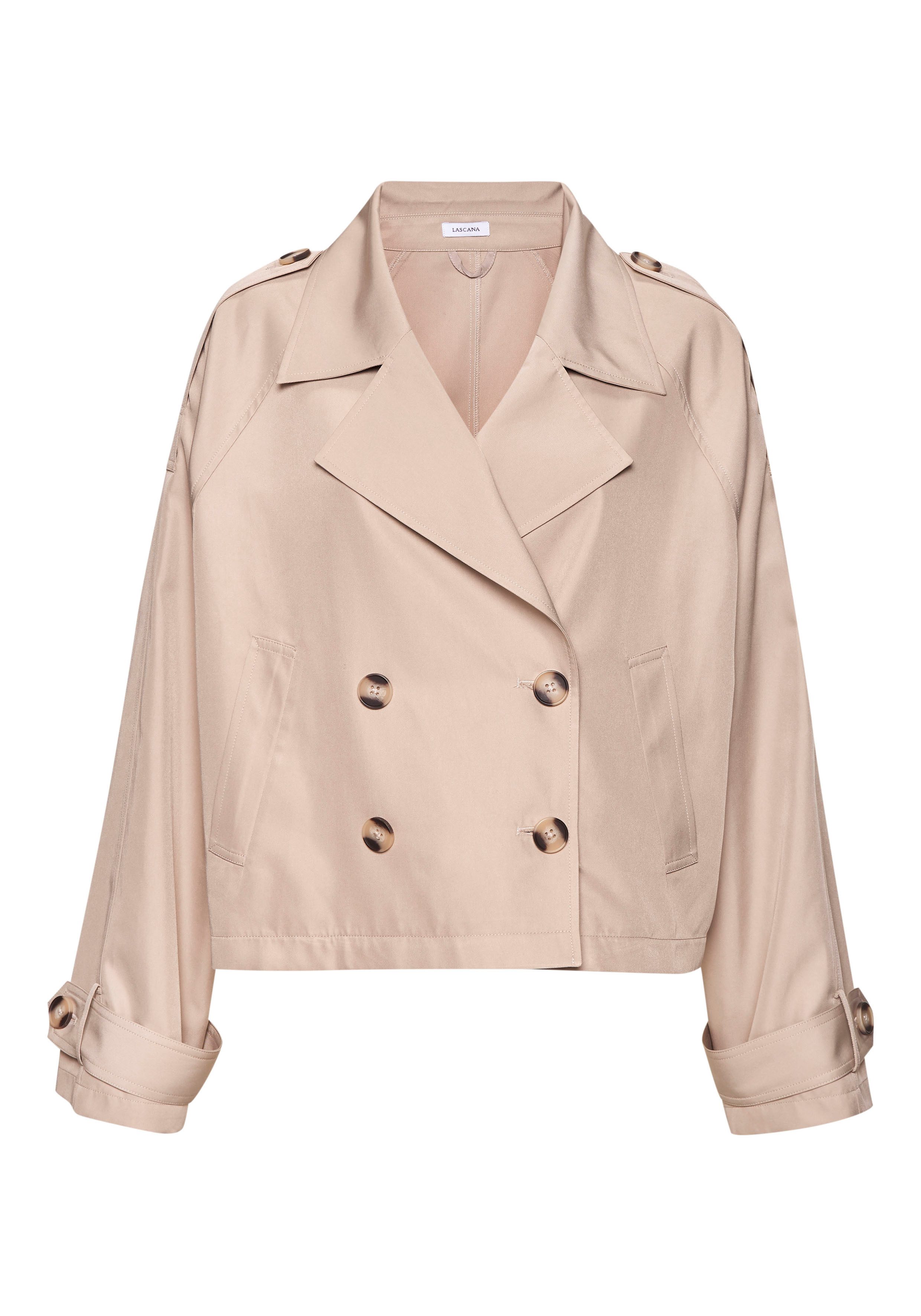 LASCANA Kurzjacke im Trench-Stil, Trenchjacke, Übergangsjacke, günstig online kaufen