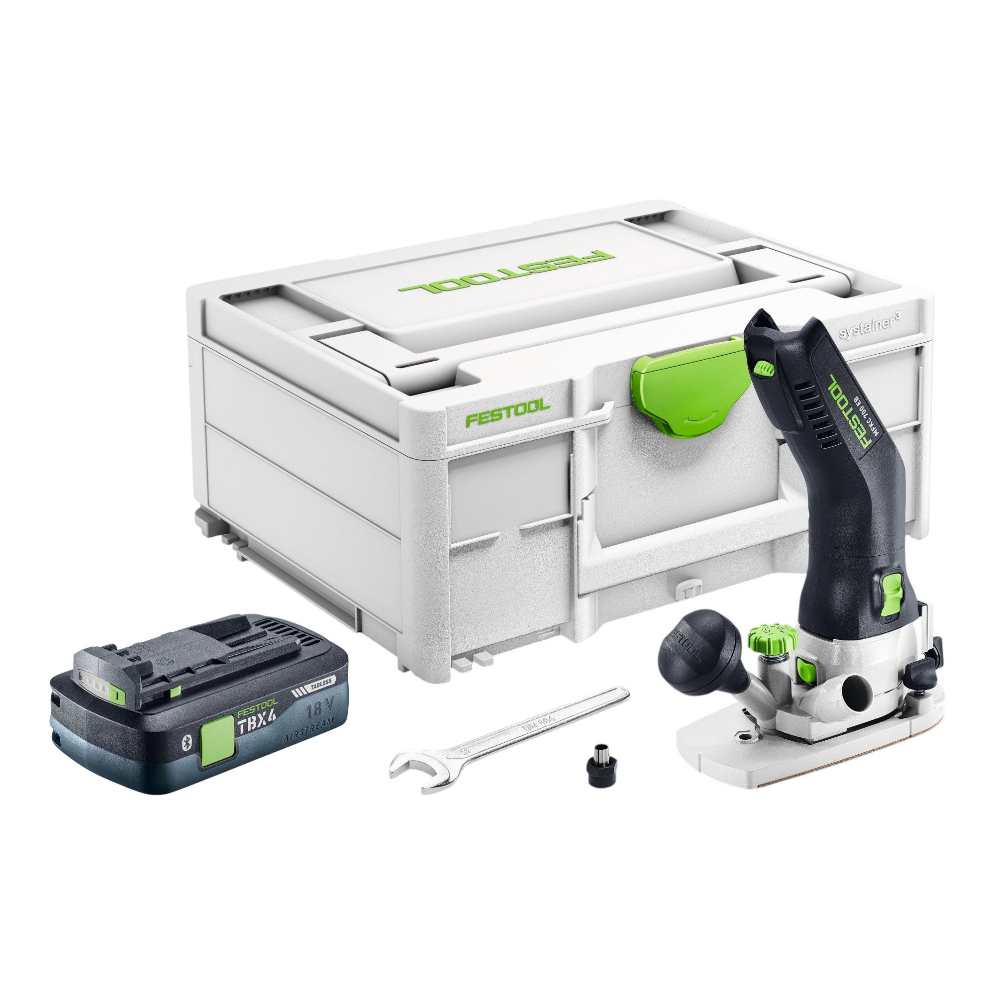 FESTOOL Oberfräse MFKC 700 EB-Basic 18V 8mm + 1x Akku 4,0Ah + Systainer - ohne Ladegerät