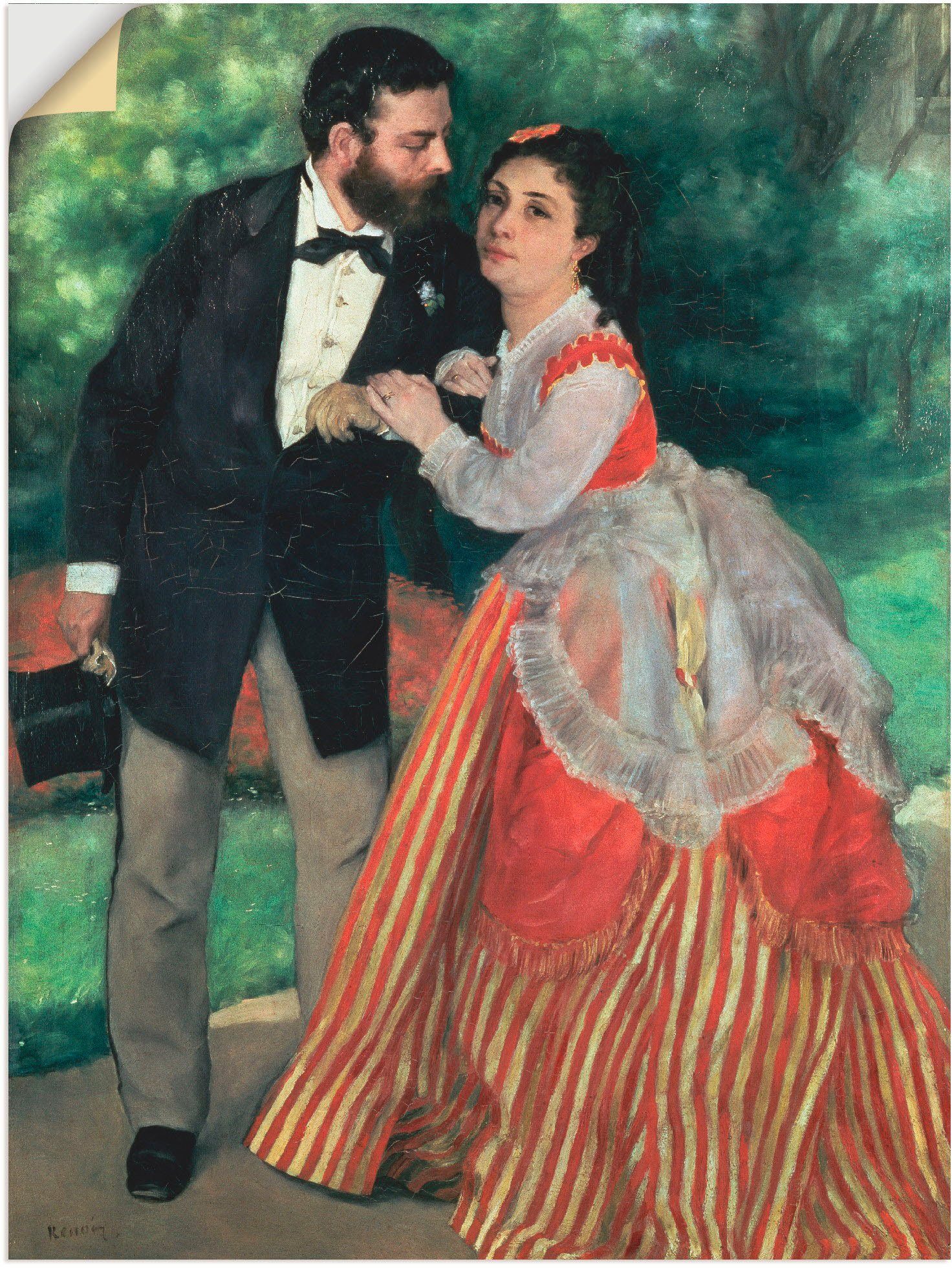 Artland Wandbild Das Ehepaar Alfred Sisley. 1868, Paar (1 St), als Leinwandbild, Wandaufkleber oder Poster in versch. Größen | Poster