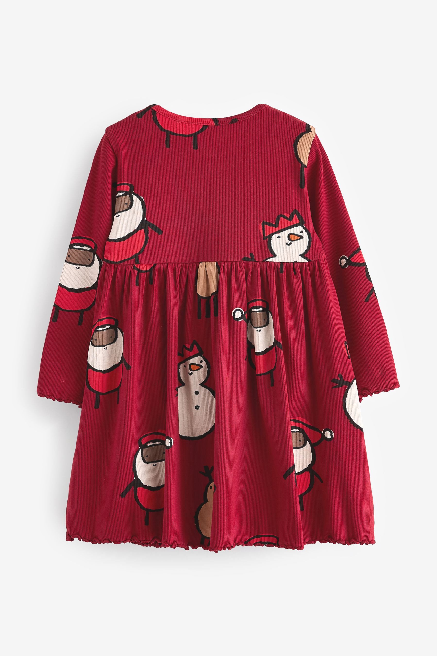 Next Jerseykleid Langärmeliges, weihnachtliches Jerseykleid (1-tlg)