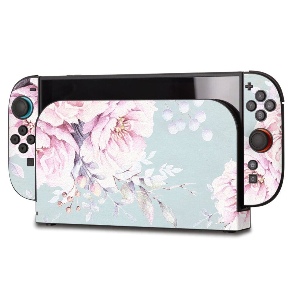DeinDesign Konsolen-Cover Blume Pastell Wasserfarbe Watercolour Flower, Nintendo Switch 2 Skin Aufkleber Sticker Folie