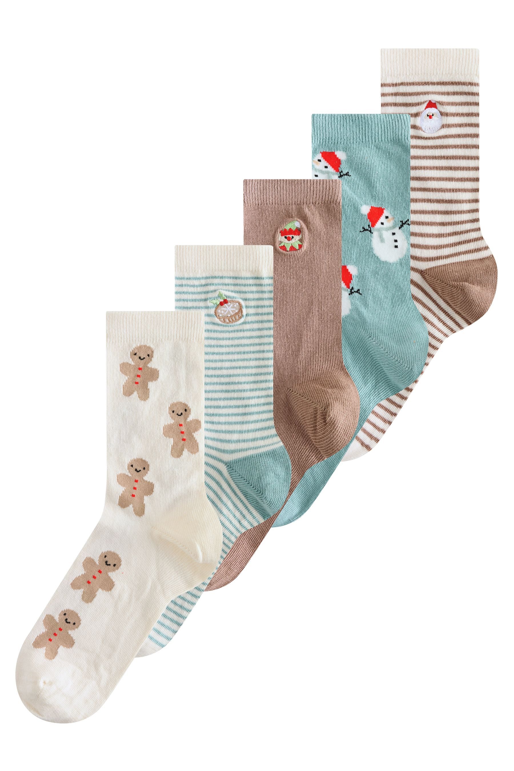 Next Basicsocken Socken, 5er-Pack, Weihnachten (1-Paar)