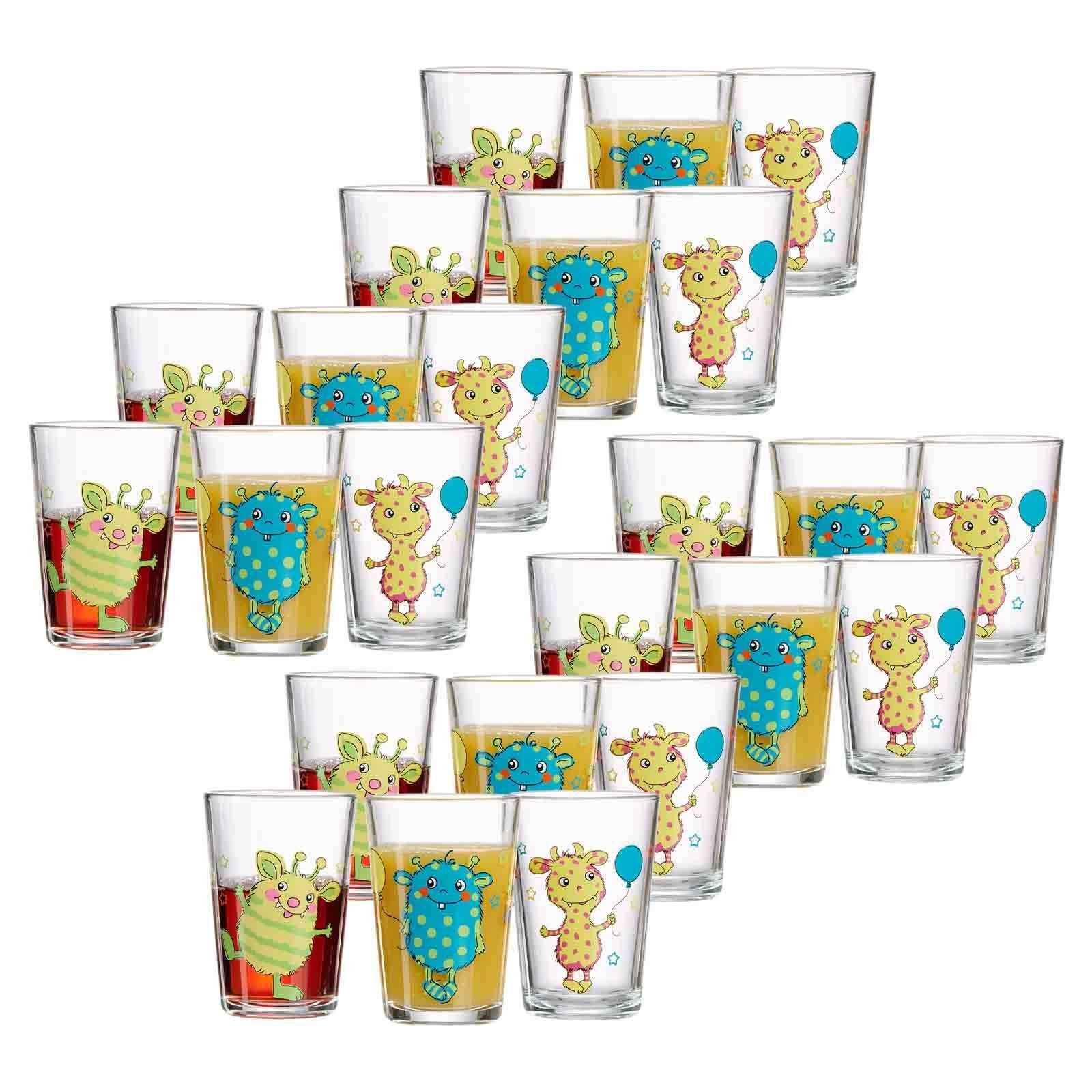 Ritzenhoff & Breker Kinderbecher Monsterchen Kindergläser 205 ml 24-tlg., 24-tlg., Glas