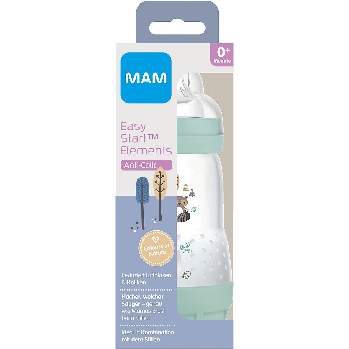 Kinder Babyernährung MAM Babyflasche MAM Easy Start Anti-Colic Elements, 260 ml,