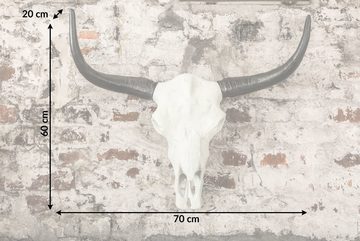 riess-ambiente Wanddekoobjekt EL TORO 70cm natur (1 St), Schlafzimmer · Metall · Büffelschädel · Deko · Skulptur · Wohnzimmer