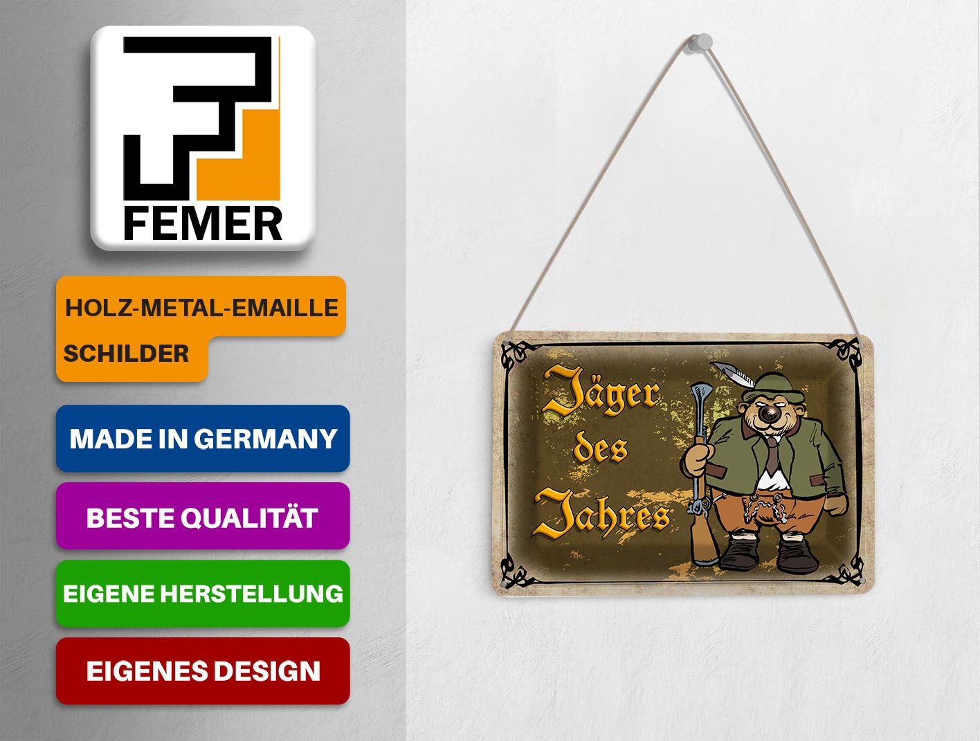 Femer GmbH Postkarte Jagd 14x10 cm Jäger des Jahres Abenteuer, unfrankiert