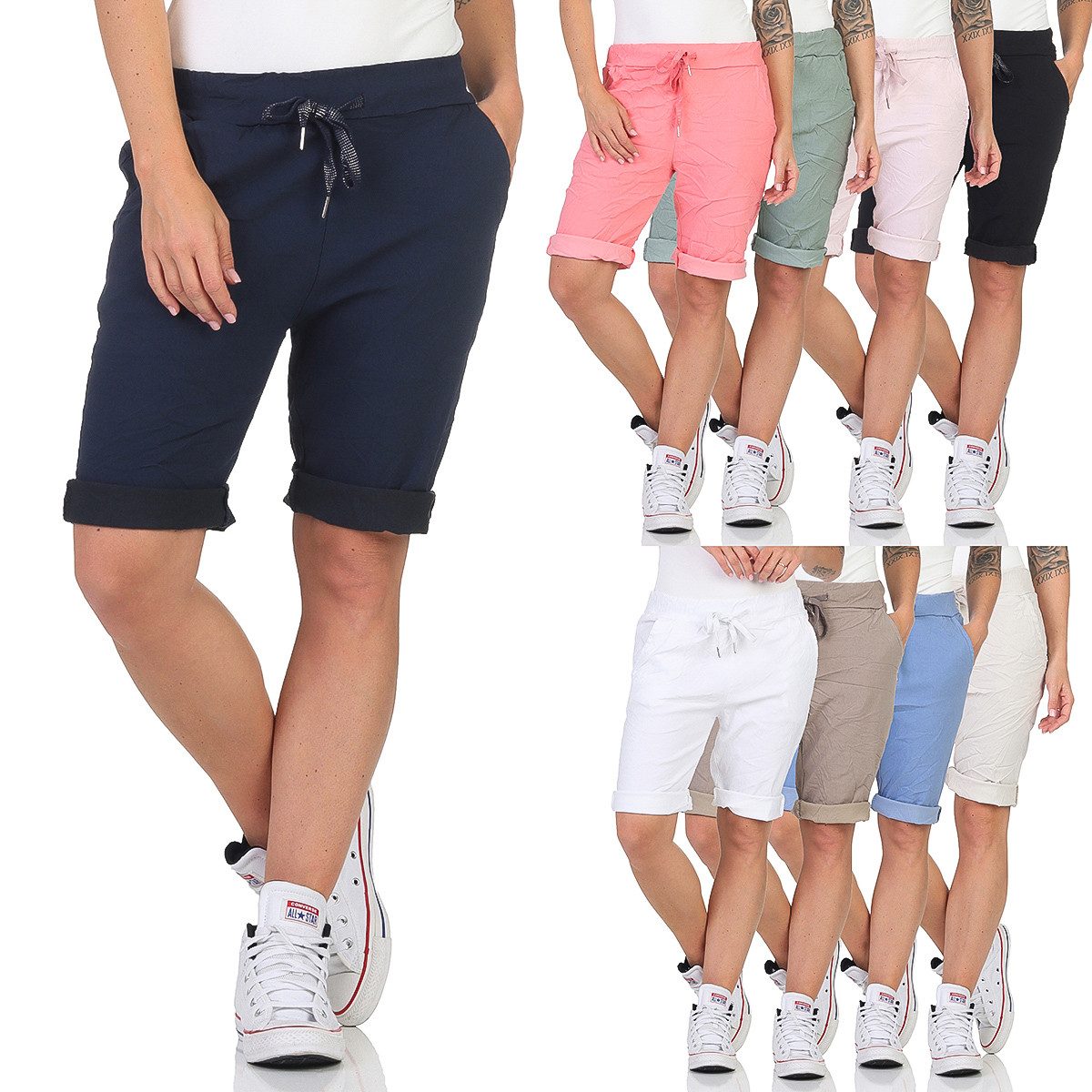 Bermudas Damen Bermuda 8130 36-40 Rosa