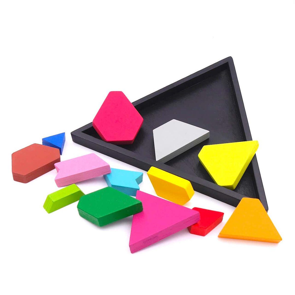 Philos Spiel IQ FIT DREIECK - tolles, buntes Legespiel, Knobelspiel, Holzspiel