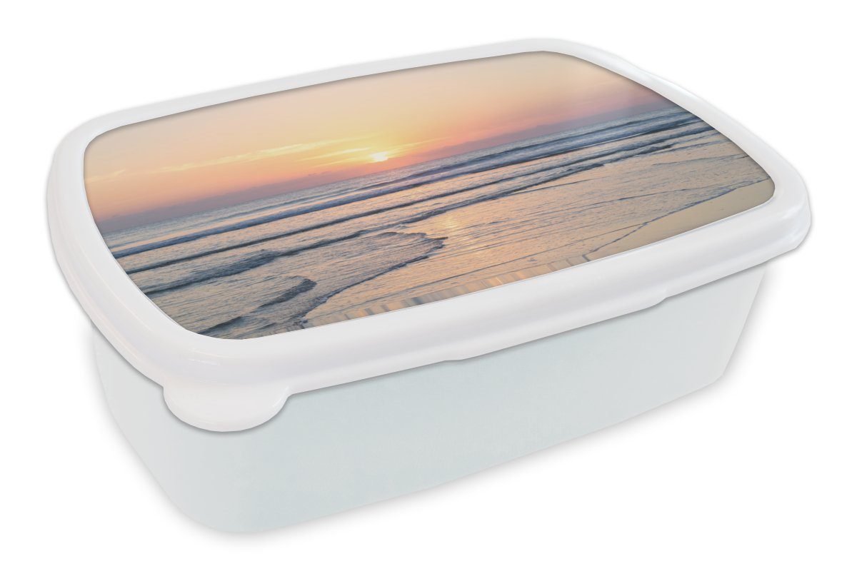 - Kinder und Lunchbox weiß - für Brotdose, Pastell Brotbox Sonne, Kunststoff, (2-tlg), für Jungs Mädchen und MuchoWow Meer Erwachsene,