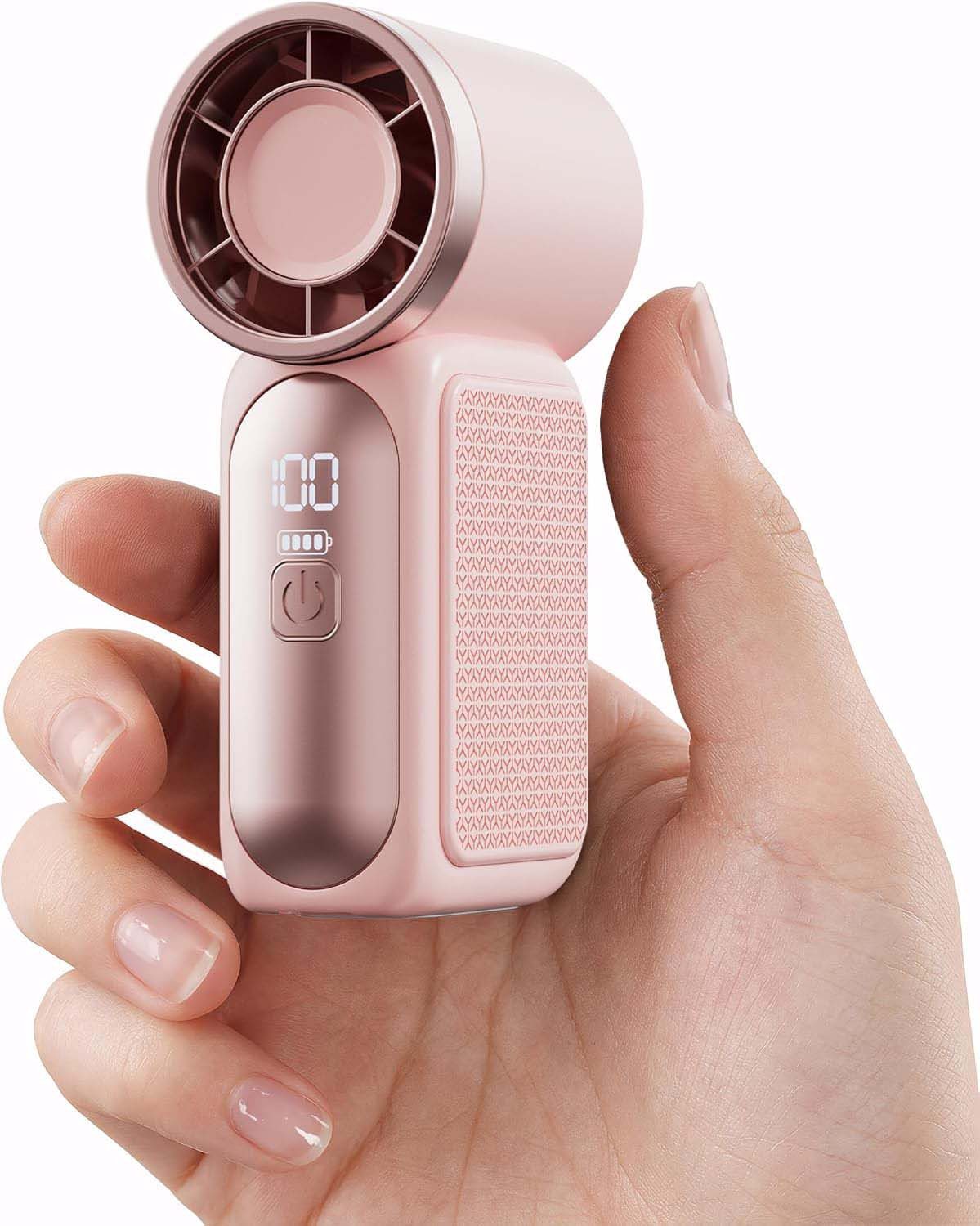 Bomiclss Handventilator Tragbarer Mini-Handventilator, 6 Geschwindigkeiten mit LED-Display