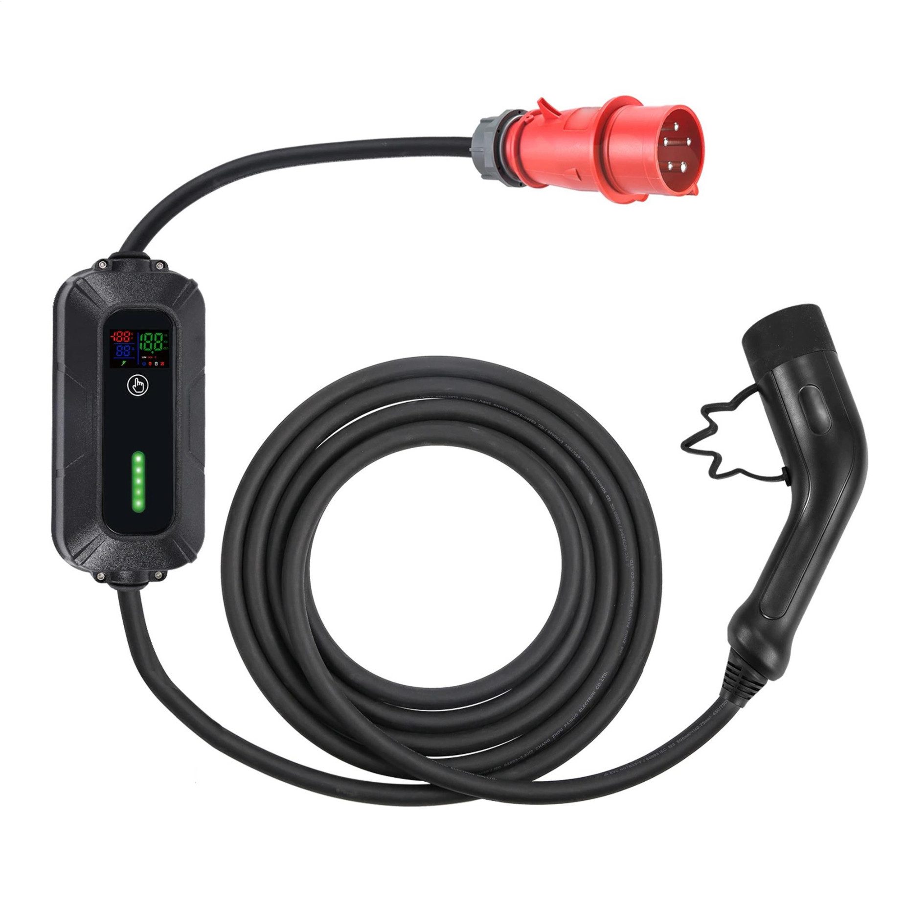 Platinet Elektroauto-Ladestation E-Auto EV Ladegerät mit LED Anzeige und Schutzfunktionen 22 kW