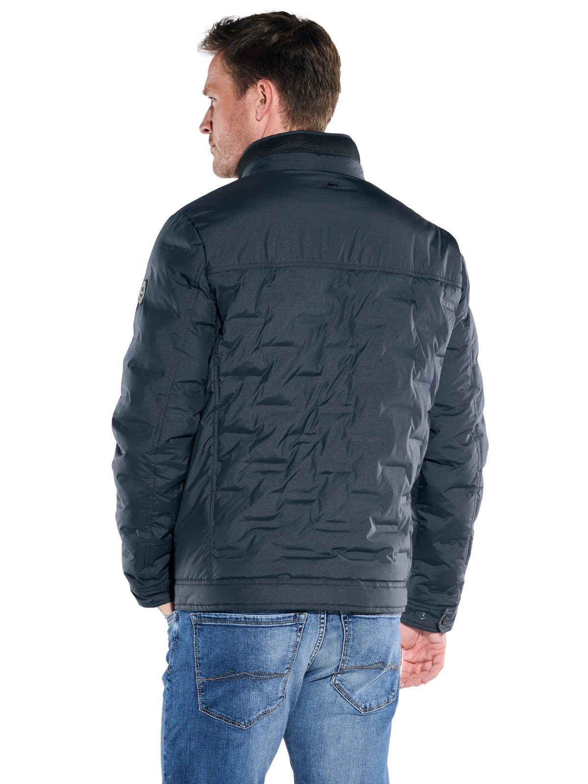 Engbers Steppjacke Herren Jacke mit dezenter Struktur, Saphirblau